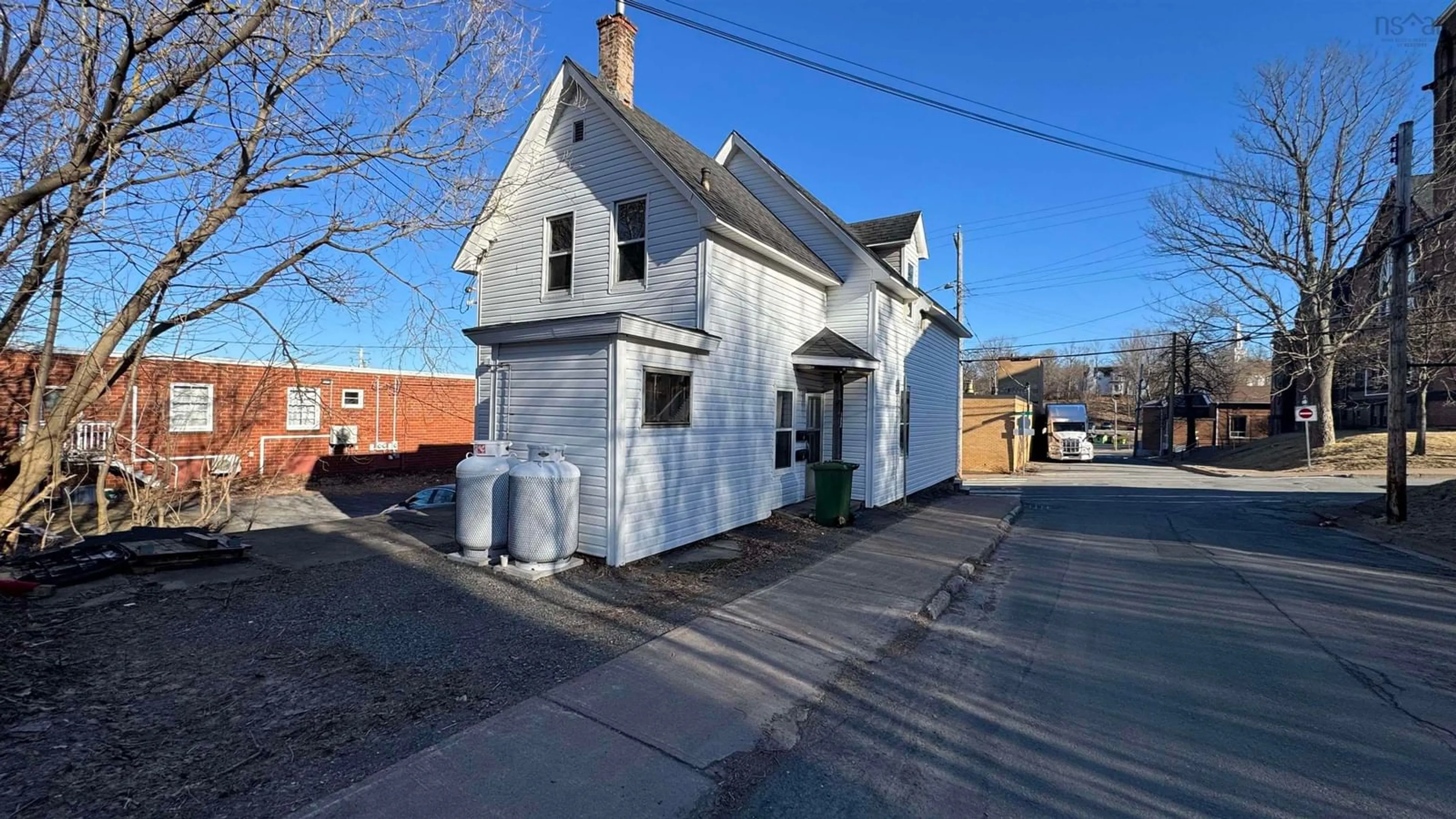 A pic from outside/outdoor area/front of a property/back of a property/a pic from drone, street for 203 Maclean St, New Glasgow Nova Scotia B2H 4M7