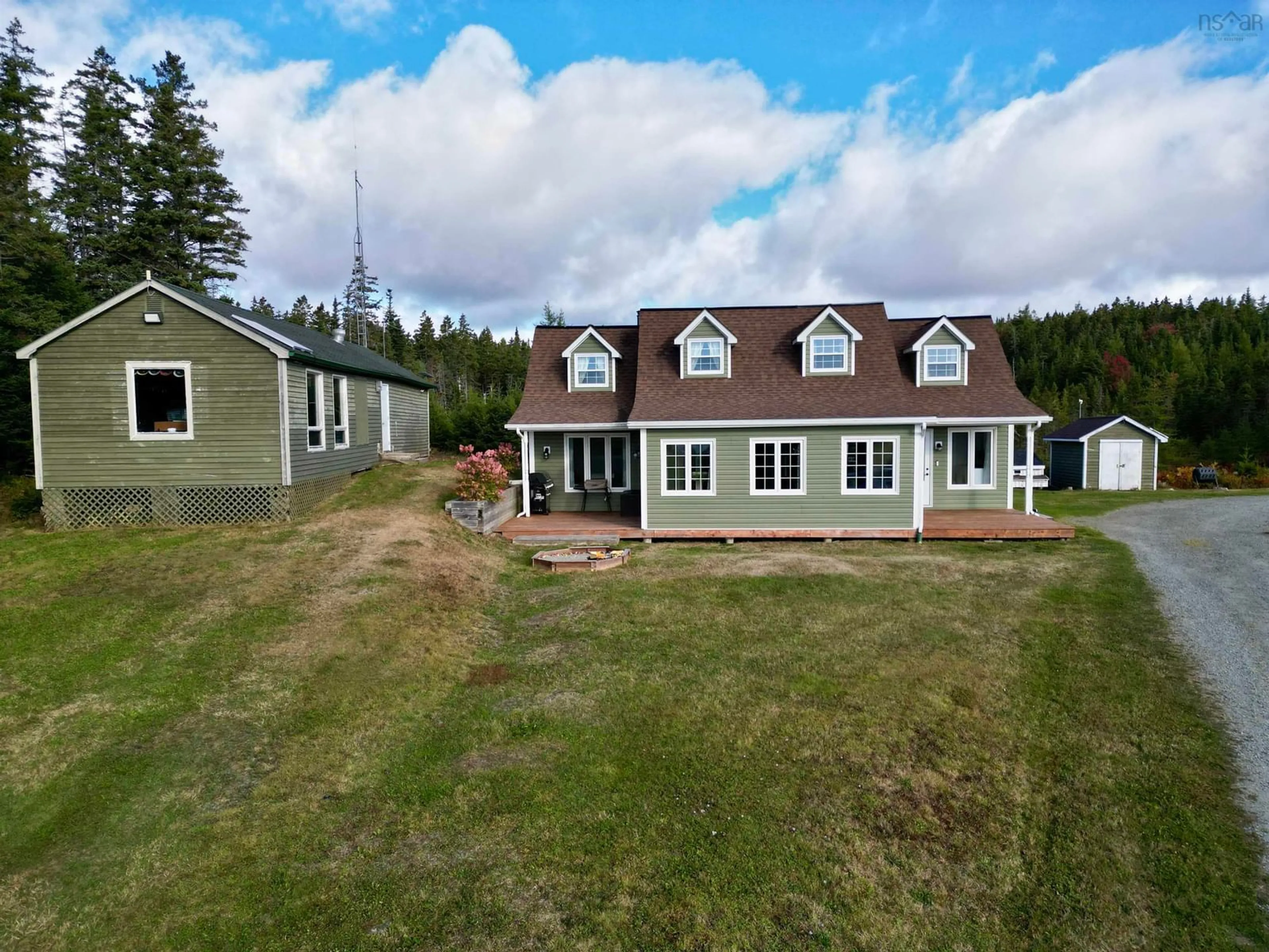 A pic from outside/outdoor area/front of a property/back of a property/a pic from drone, building for 8633 Highway 4, River Bourgeois Nova Scotia B0E 2X0