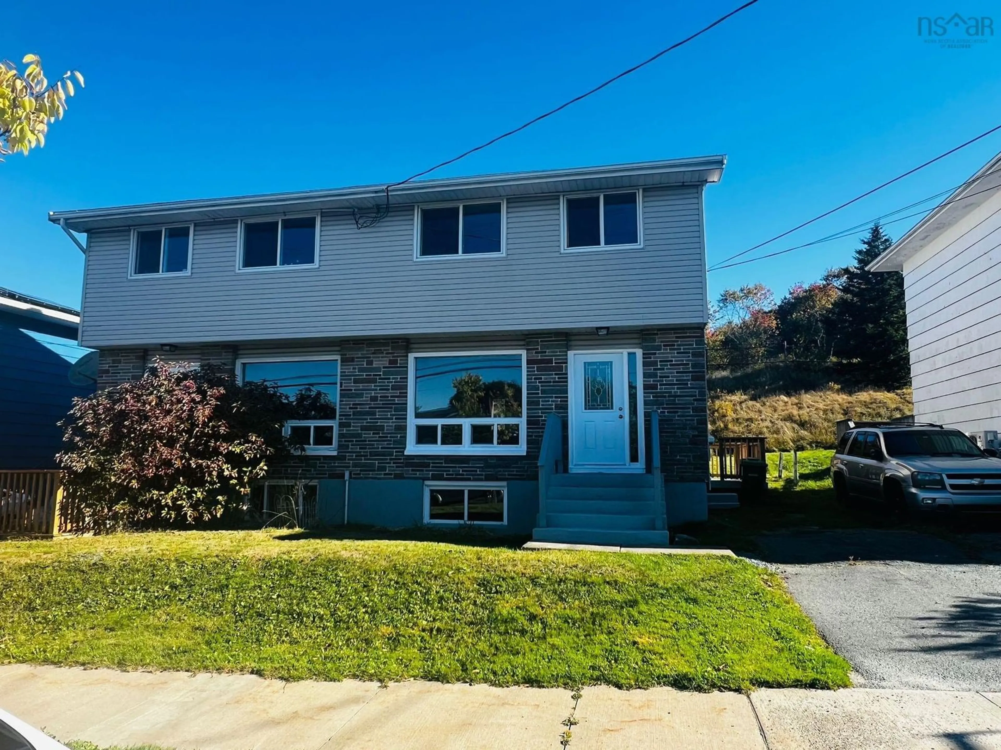 Home with vinyl exterior material, street for 43 B Kennedy Dr, Dartmouth Nova Scotia B2X 1N6
