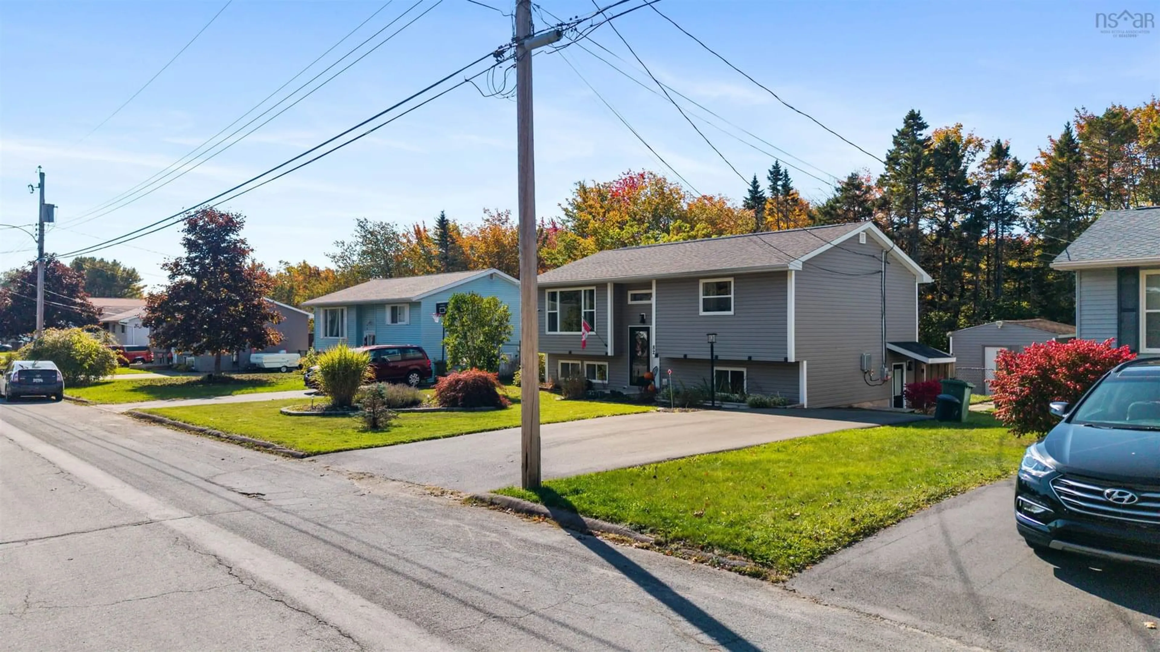 Home with vinyl exterior material, street for 82 Sunnyvale Cres, Lower Sackville Nova Scotia B4E 2G9