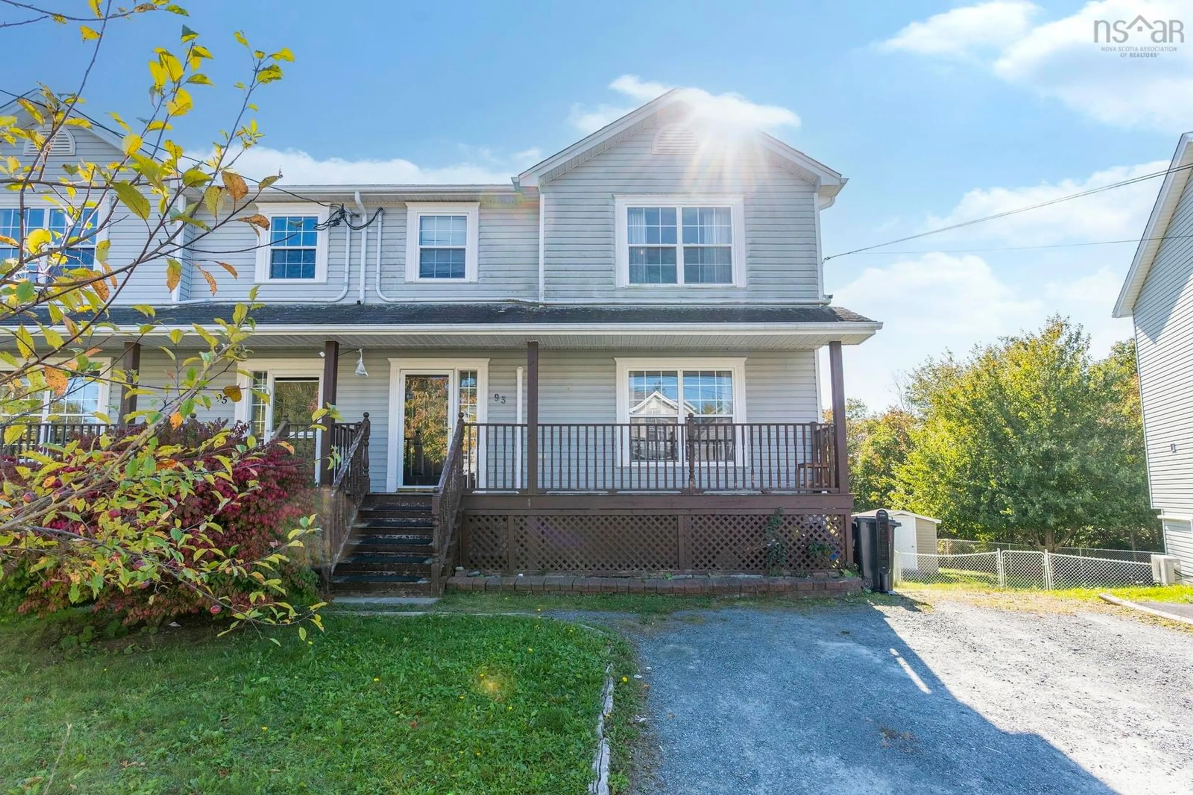 Home with vinyl exterior material, street for 93 Brookview Dr, Dartmouth Nova Scotia B2V 2V6
