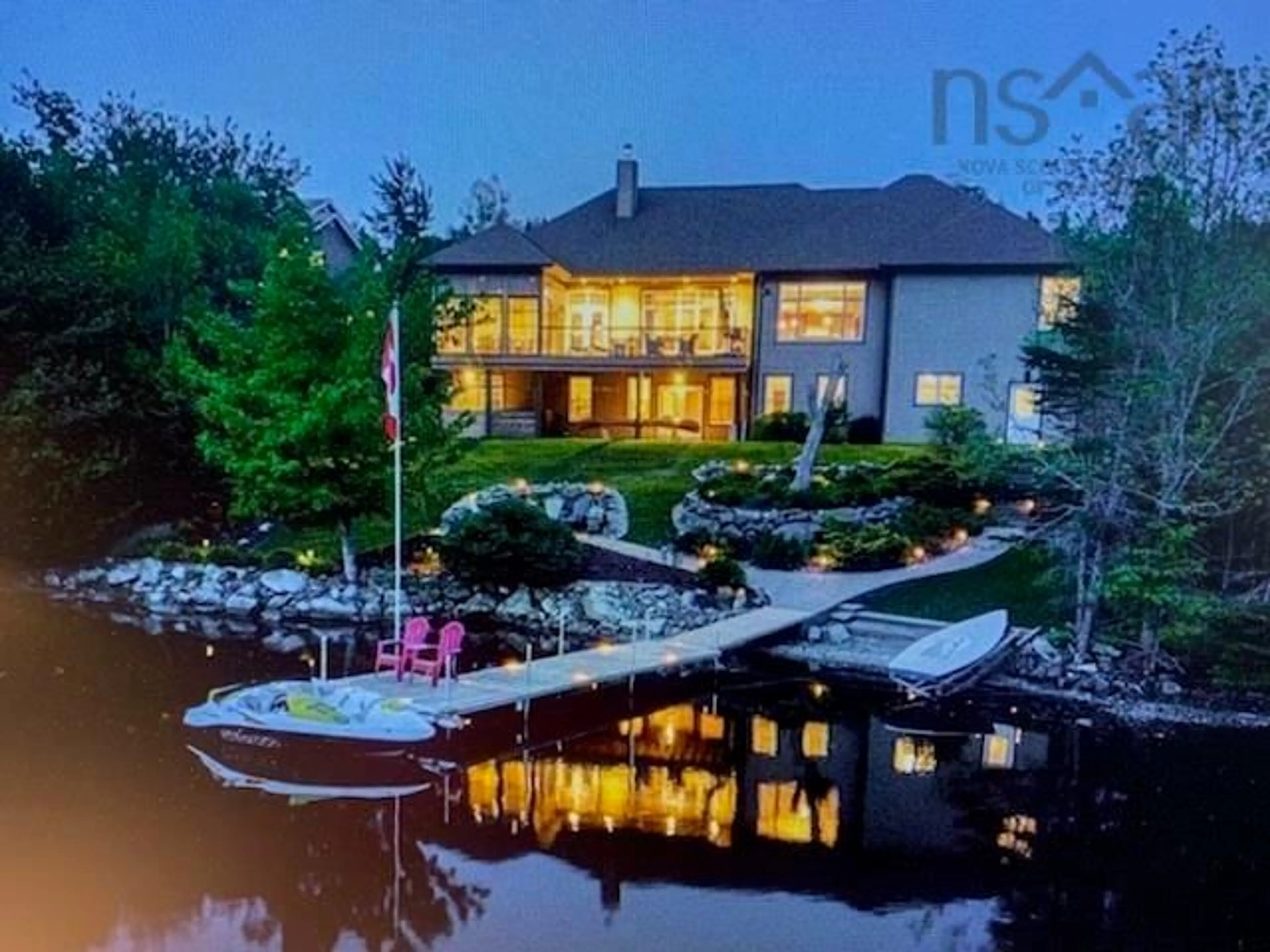 A pic from outside/outdoor area/front of a property/back of a property/a pic from drone, water/lake/river/ocean view for 16 Joan Elizabeth Way, Porters Lake Nova Scotia B3E 1N9