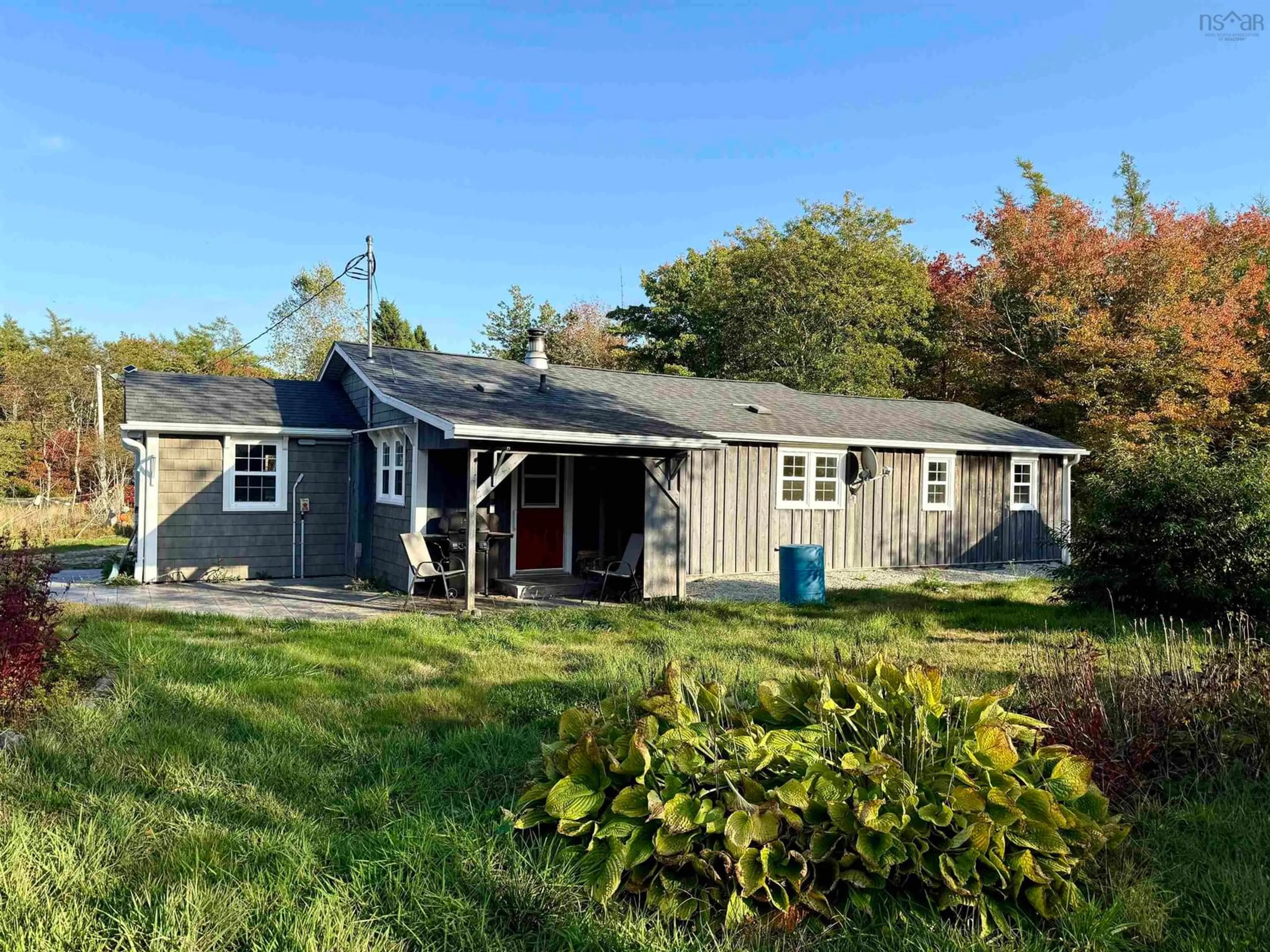 A pic from outside/outdoor area/front of a property/back of a property/a pic from drone, street for 4167 Sandy Point Rd, Jordan Bay Nova Scotia B0T 1W0