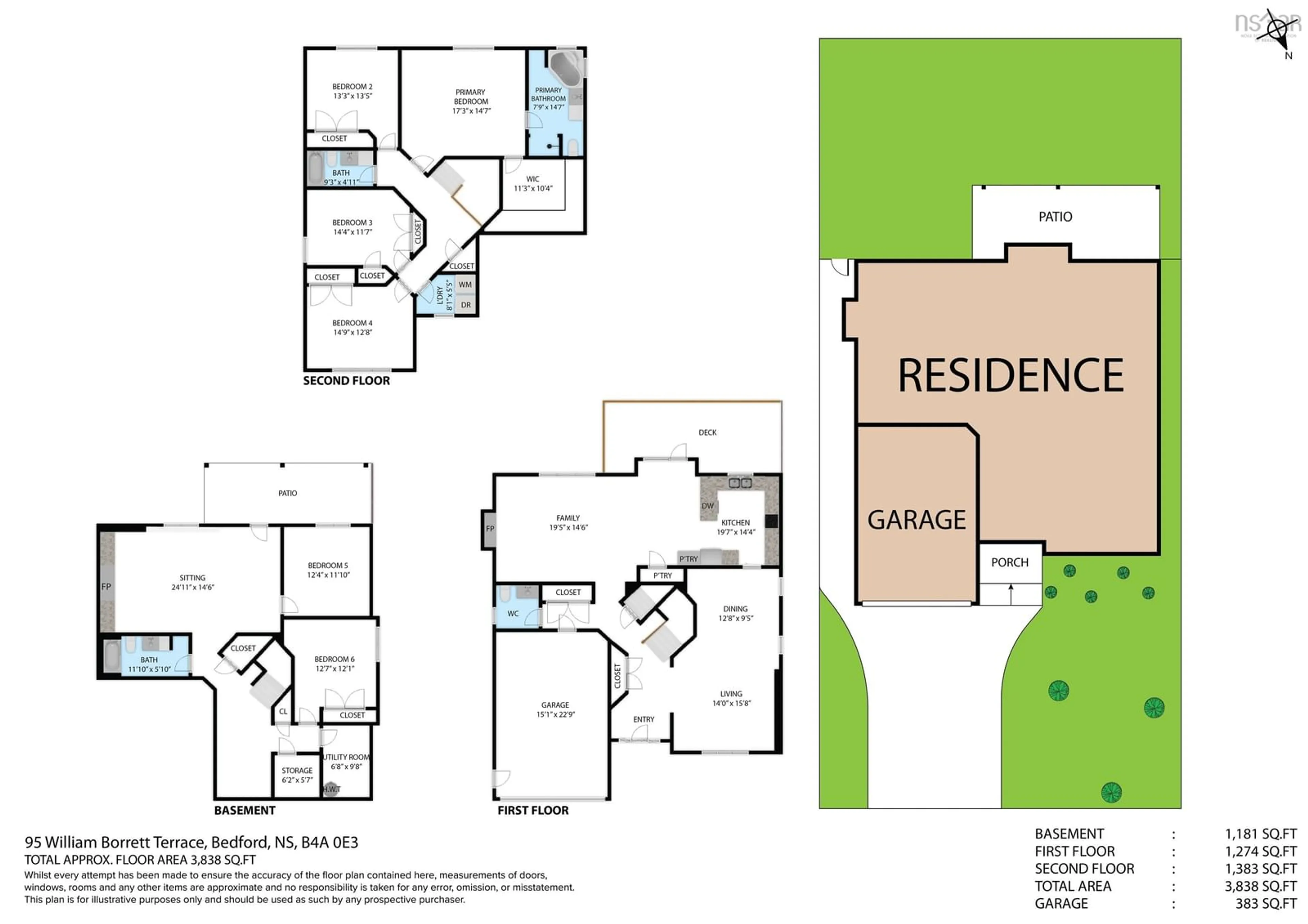 Floor plan for 95 William Borrett Terr, Bedford Nova Scotia B4A 0G7
