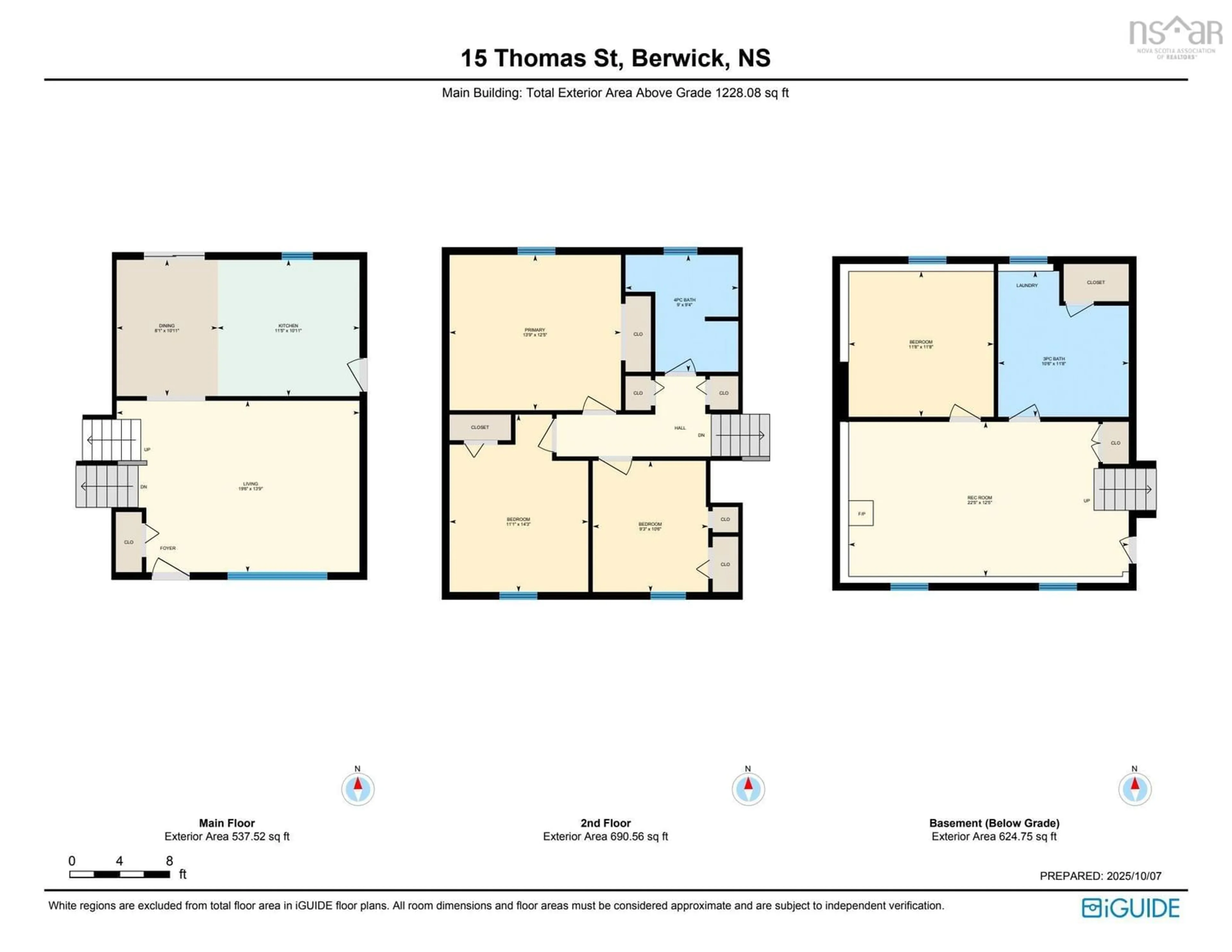 Floor plan for 15 Thomas St, Berwick Nova Scotia B0P 1E0