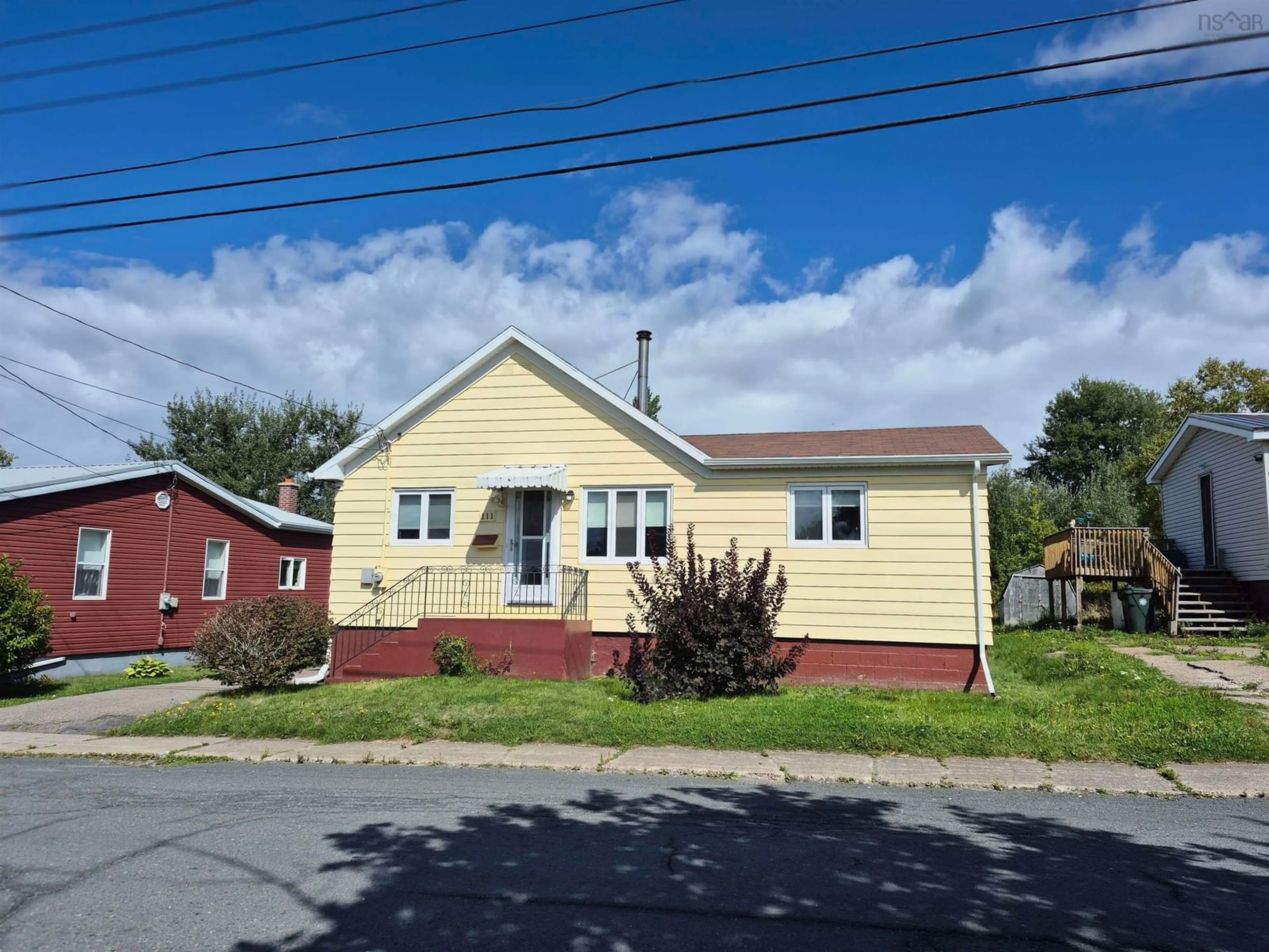 Home with vinyl exterior material, street for 111 Lake Rd, Glace Bay Nova Scotia B1A 2G8