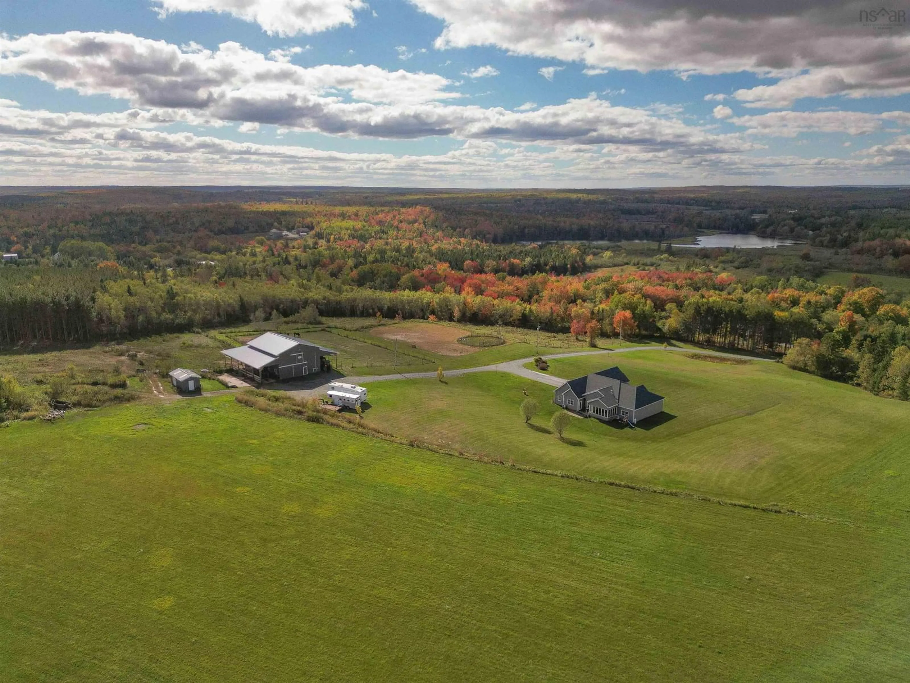 A pic from outside/outdoor area/front of a property/back of a property/a pic from drone, water/lake/river/ocean view for 1578 Cooks Brook Rd, Cooks Brook Nova Scotia B0N 2H0