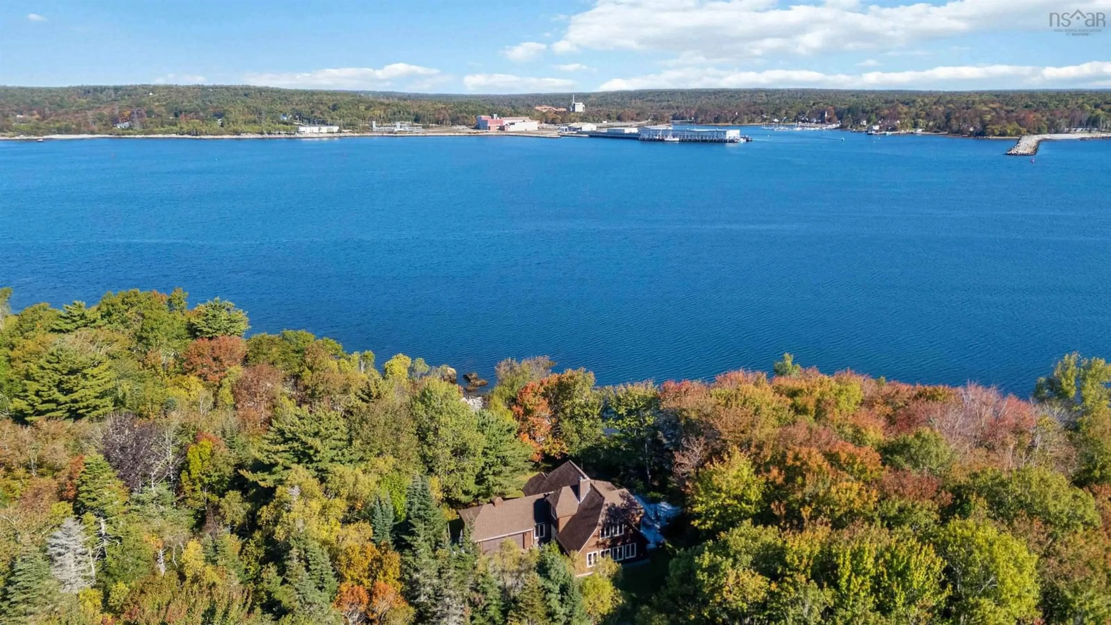 A pic from outside/outdoor area/front of a property/back of a property/a pic from drone, water/lake/river/ocean view for 65 Shore Rd, Mount Pleasant Nova Scotia B0T 1K0