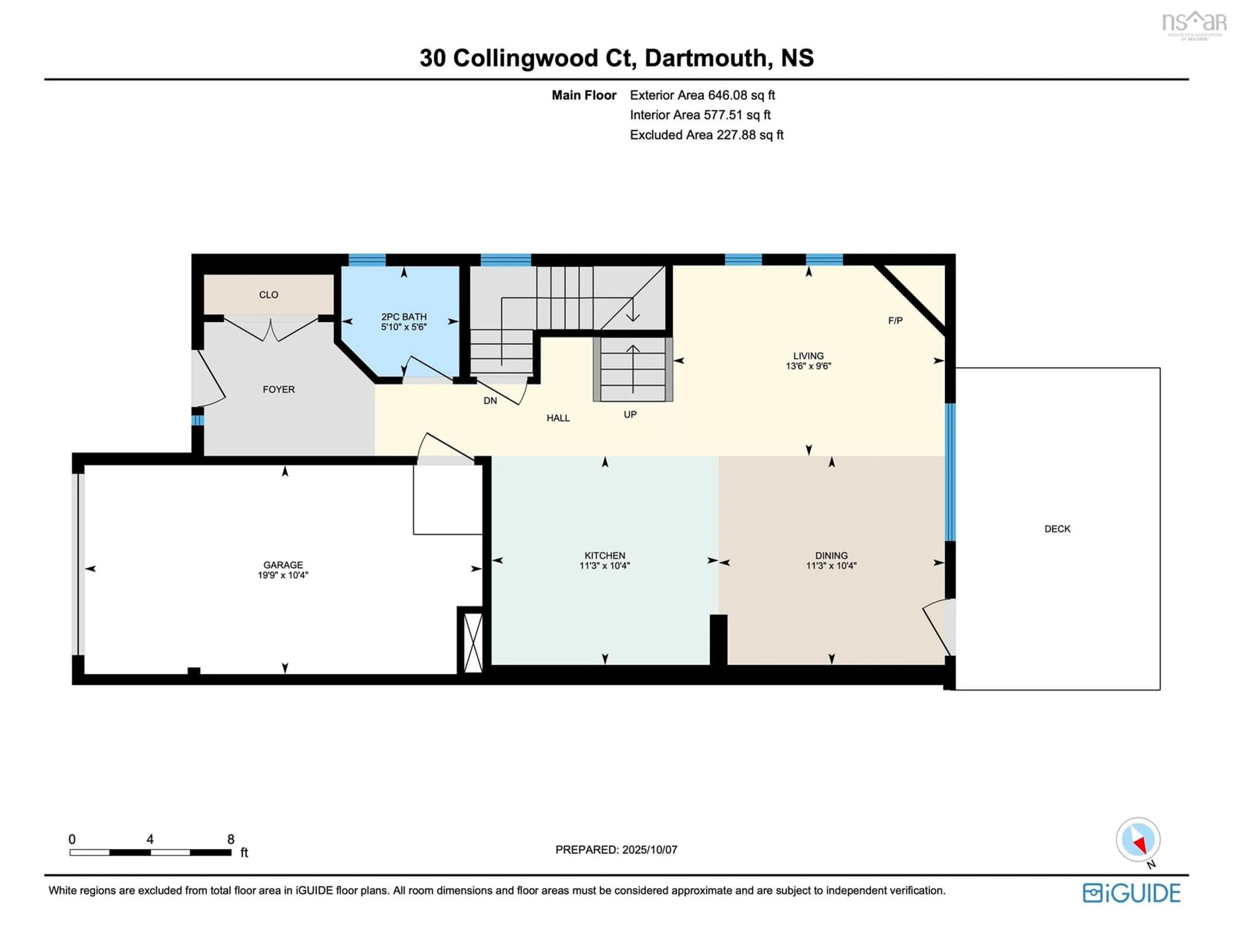 Floor plan for 30 Collingwood Crt, Dartmouth Nova Scotia B2W 0G4