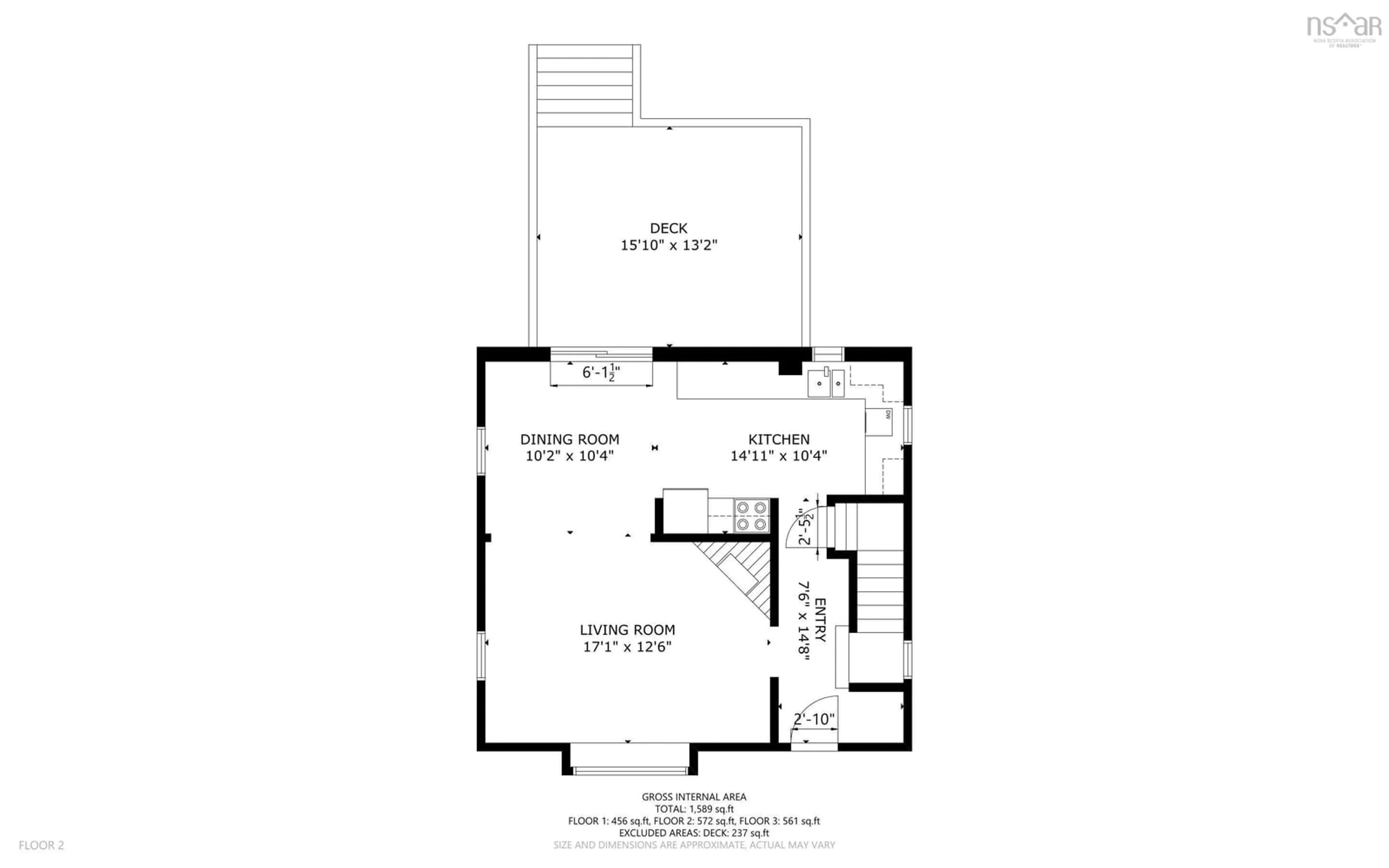 Floor plan for 5879 Cabot St, Halifax Nova Scotia B3K 2K2