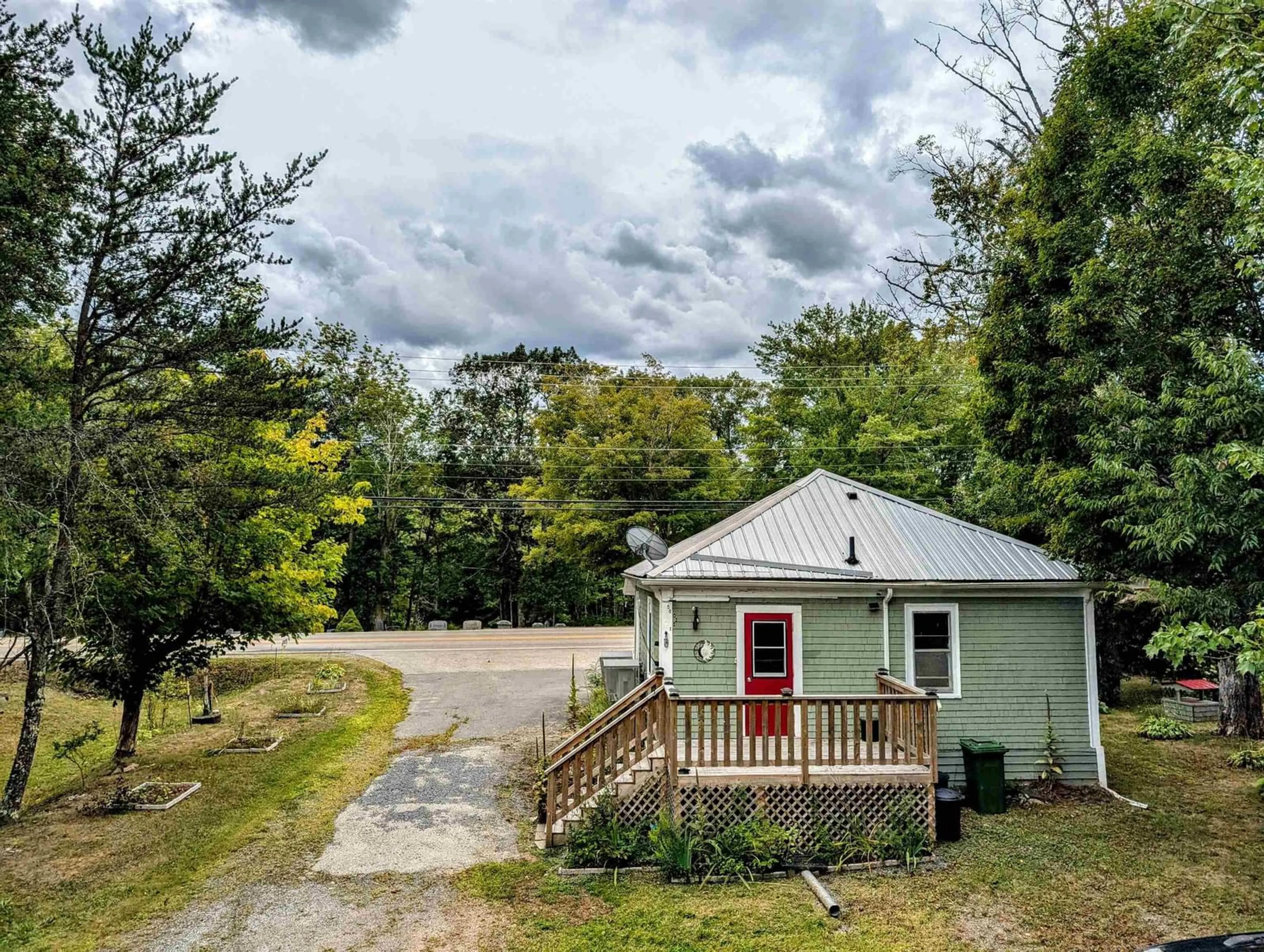 A pic from outside/outdoor area/front of a property/back of a property/a pic from drone, street for 5346 Highway 10, New Germany Nova Scotia B0R 1E0