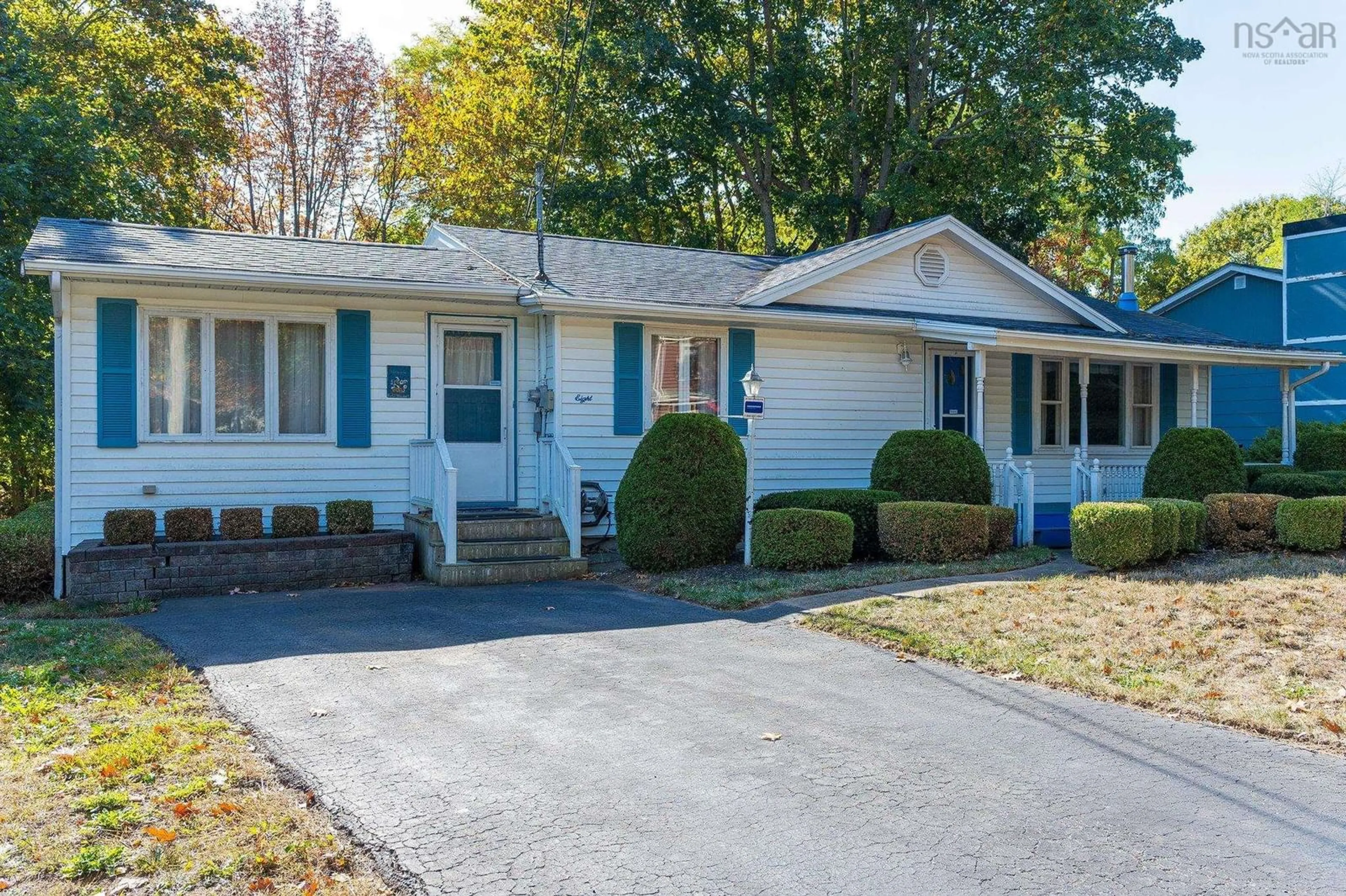 Home with vinyl exterior material, street for 8 Redden Ave, Kentville Nova Scotia B4N 1A2