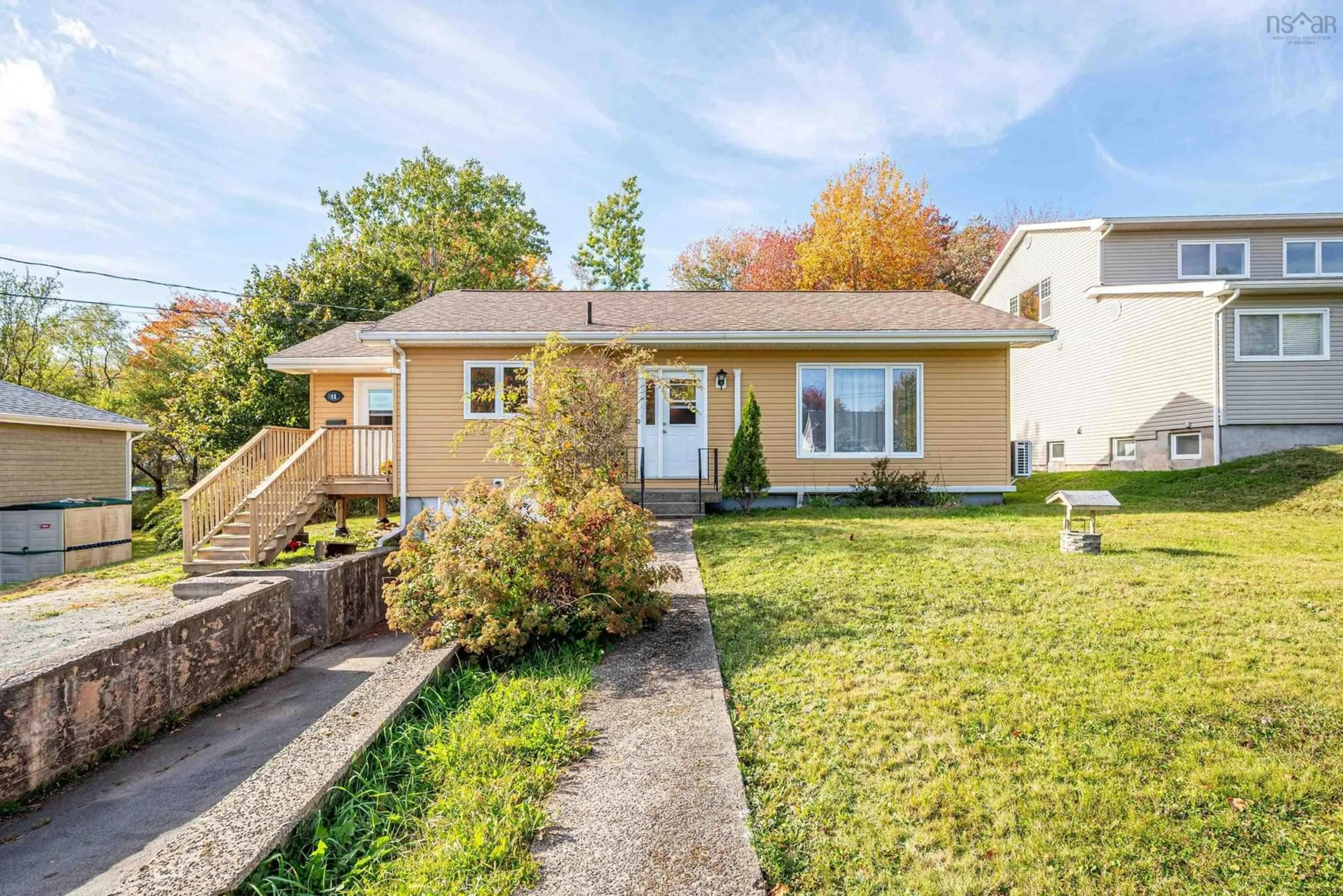 Home with vinyl exterior material, street for 48 Irene Ave, Lower Sackville Nova Scotia B4E 1H7