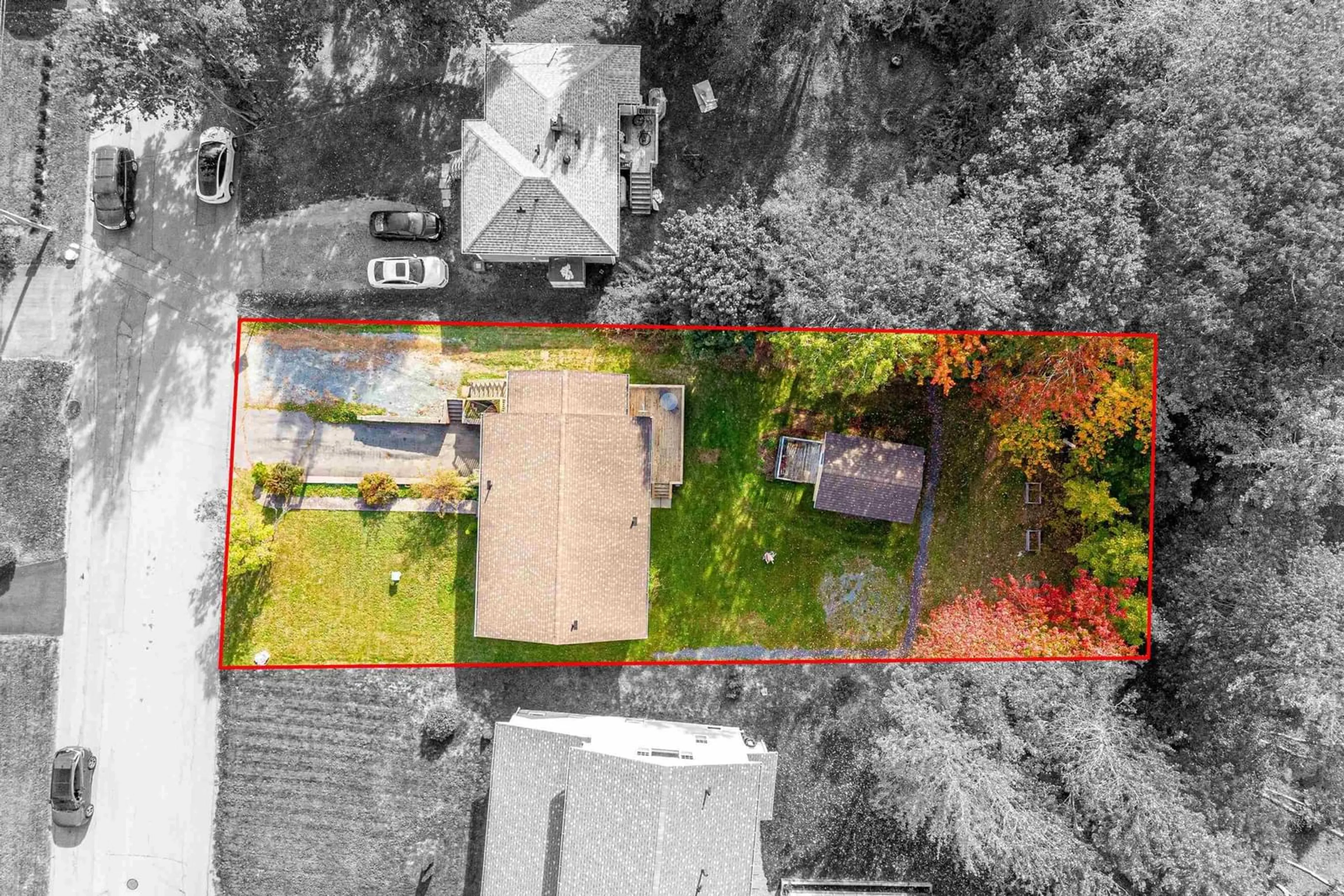 A pic from outside/outdoor area/front of a property/back of a property/a pic from drone, street for 48 Irene Ave, Lower Sackville Nova Scotia B4E 1H7