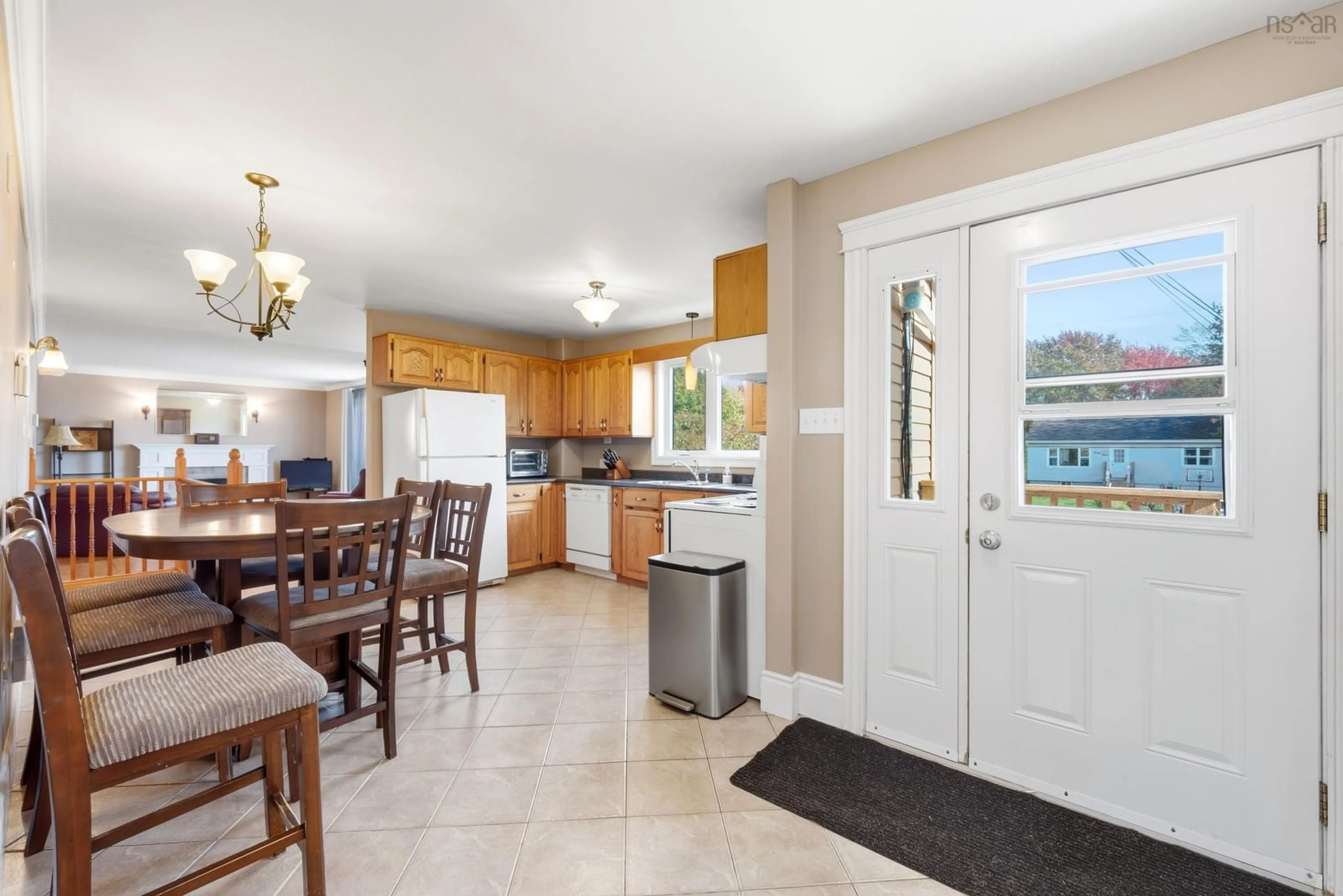 Open concept kitchen, ceramic/tile floor for 48 Irene Ave, Lower Sackville Nova Scotia B4E 1H7