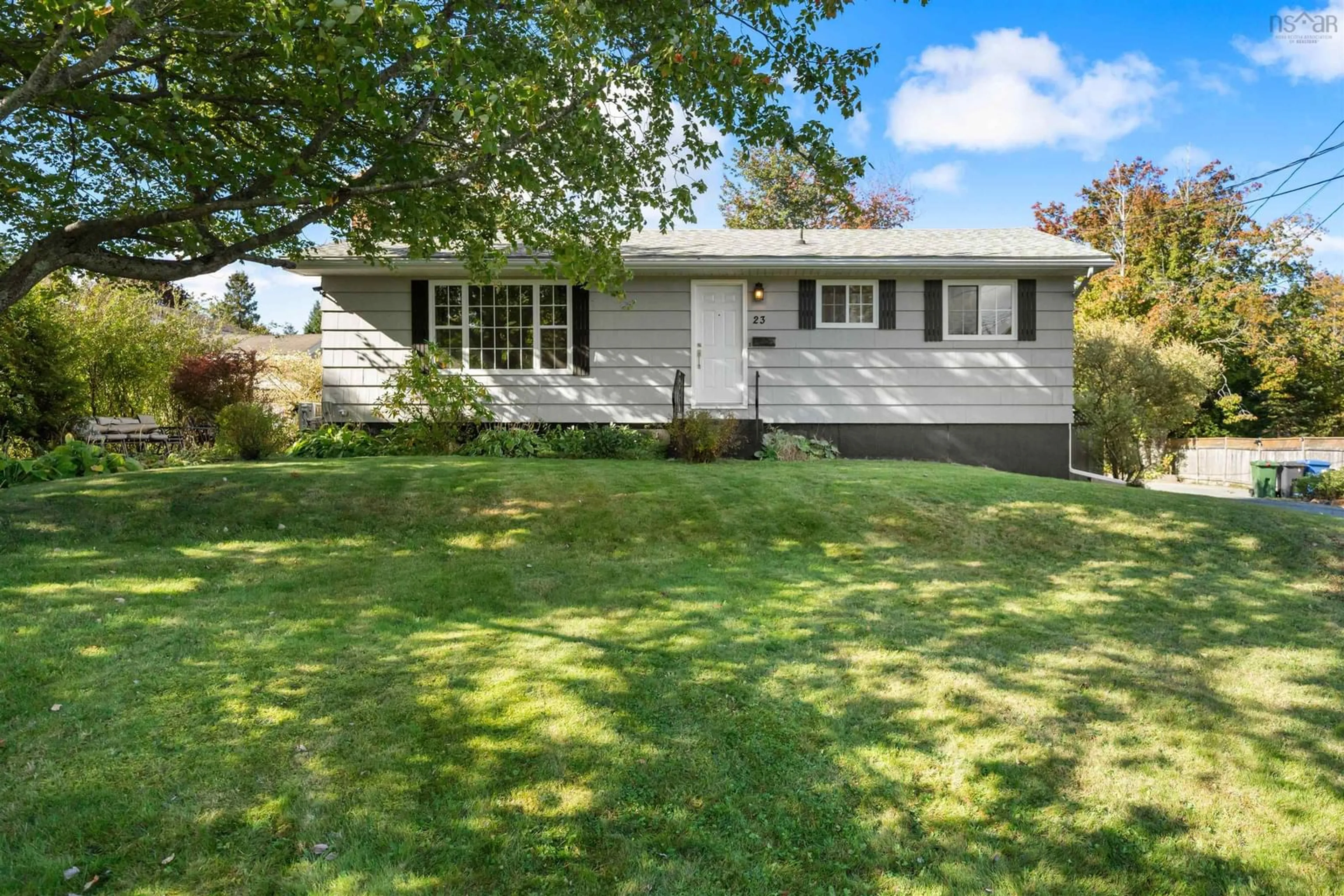 Home with vinyl exterior material, street for 23 Odell Dr, Dartmouth Nova Scotia B2W 3T3