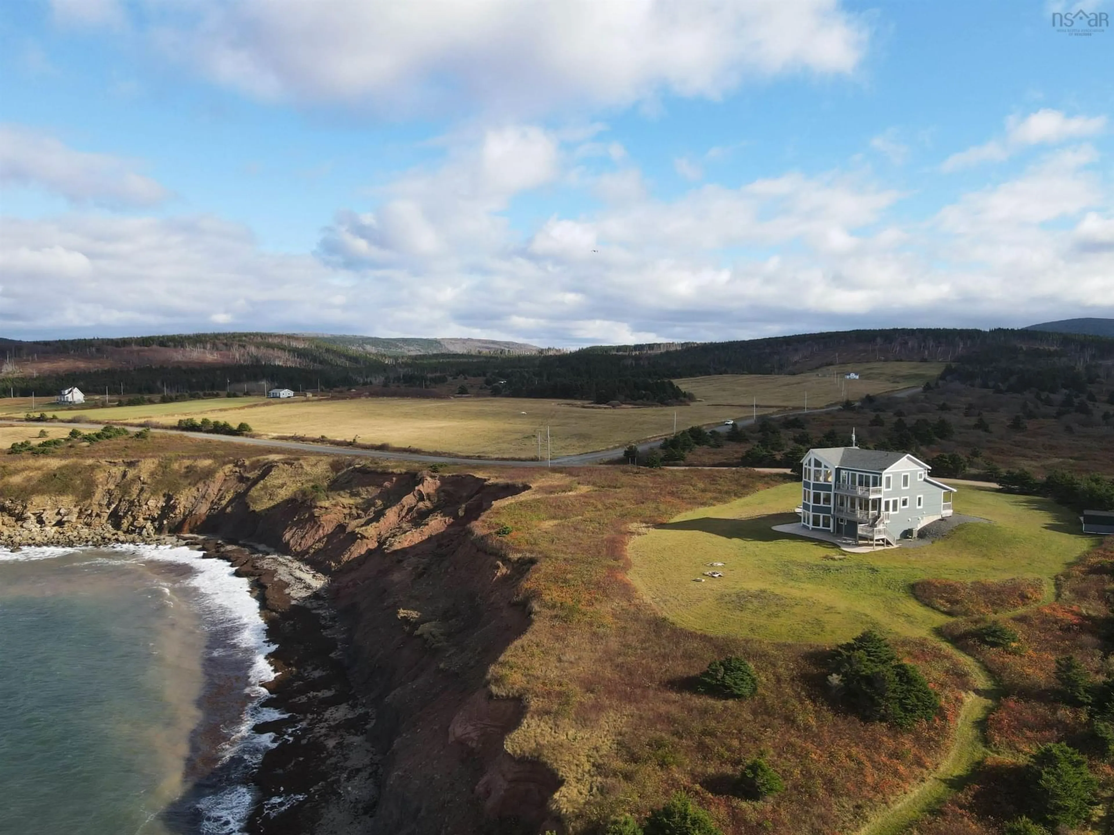 A pic from outside/outdoor area/front of a property/back of a property/a pic from drone, water/lake/river/ocean view for 1053 Broad Cove Marsh Rd, Broad Cove Marsh Nova Scotia B0E 1N0