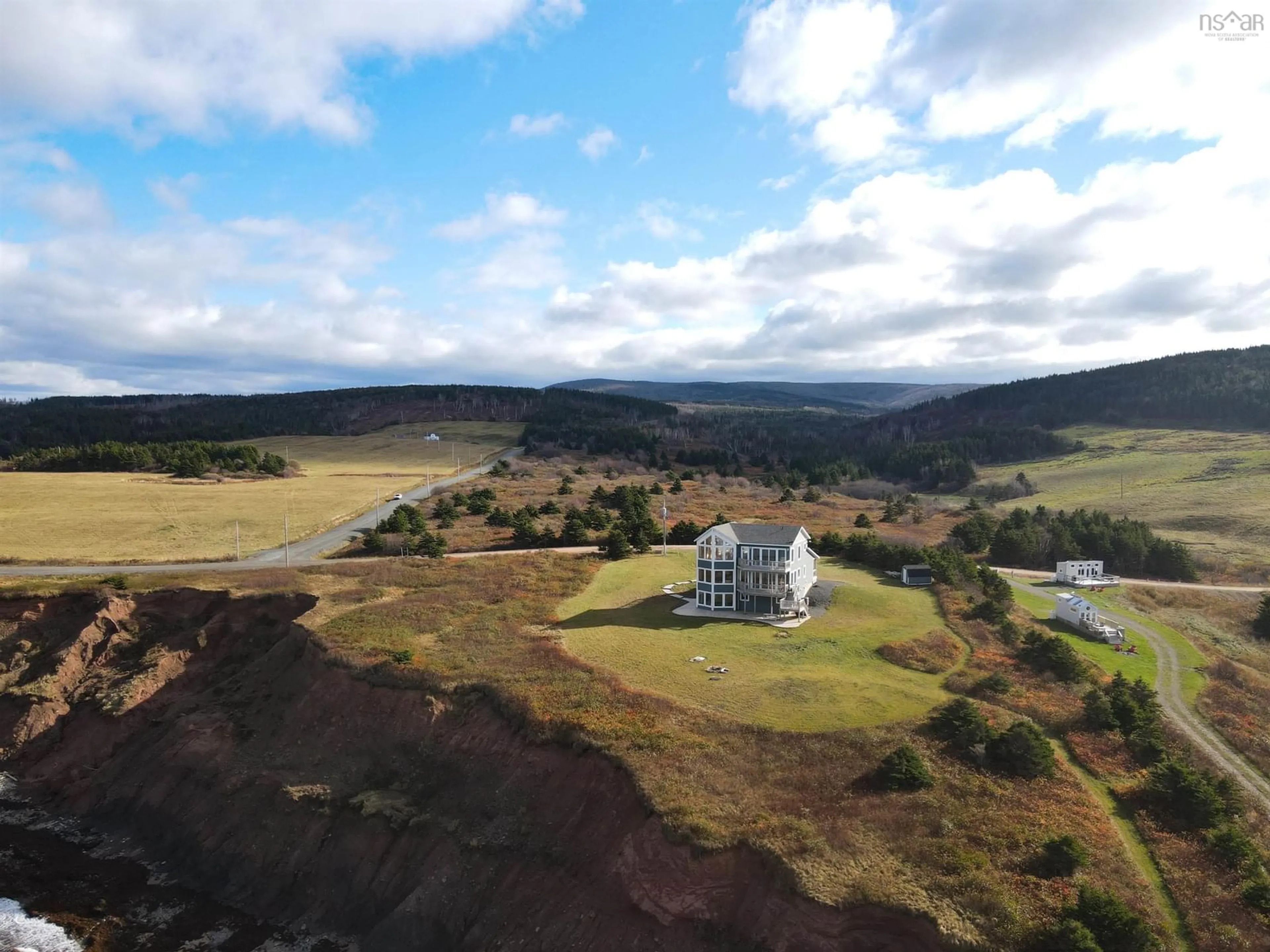 A pic from outside/outdoor area/front of a property/back of a property/a pic from drone, mountain view for 1053 Broad Cove Marsh Rd, Broad Cove Marsh Nova Scotia B0E 1N0