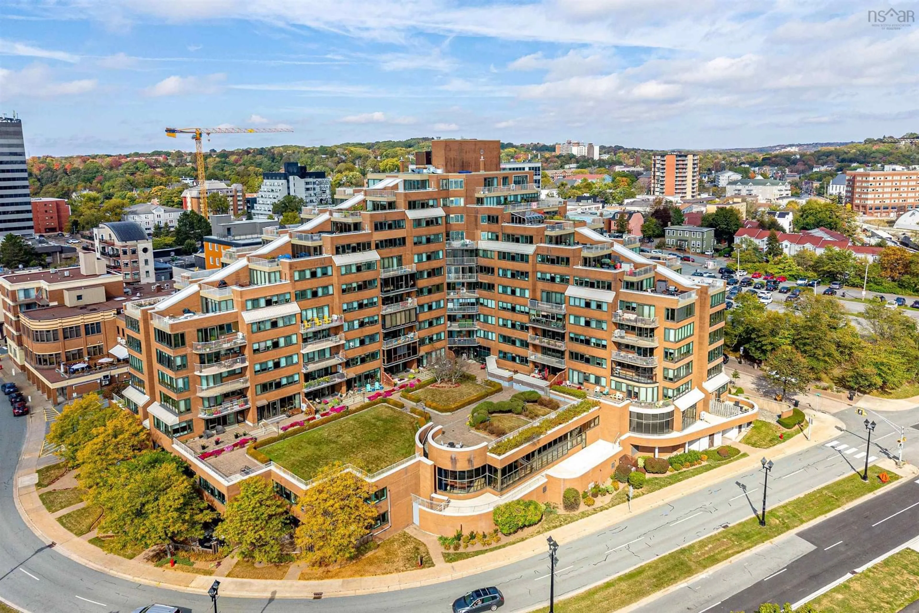 A pic from outside/outdoor area/front of a property/back of a property/a pic from drone, city buildings view from balcony for 1 Prince St #PH2, Dartmouth Nova Scotia B2Y 4L3