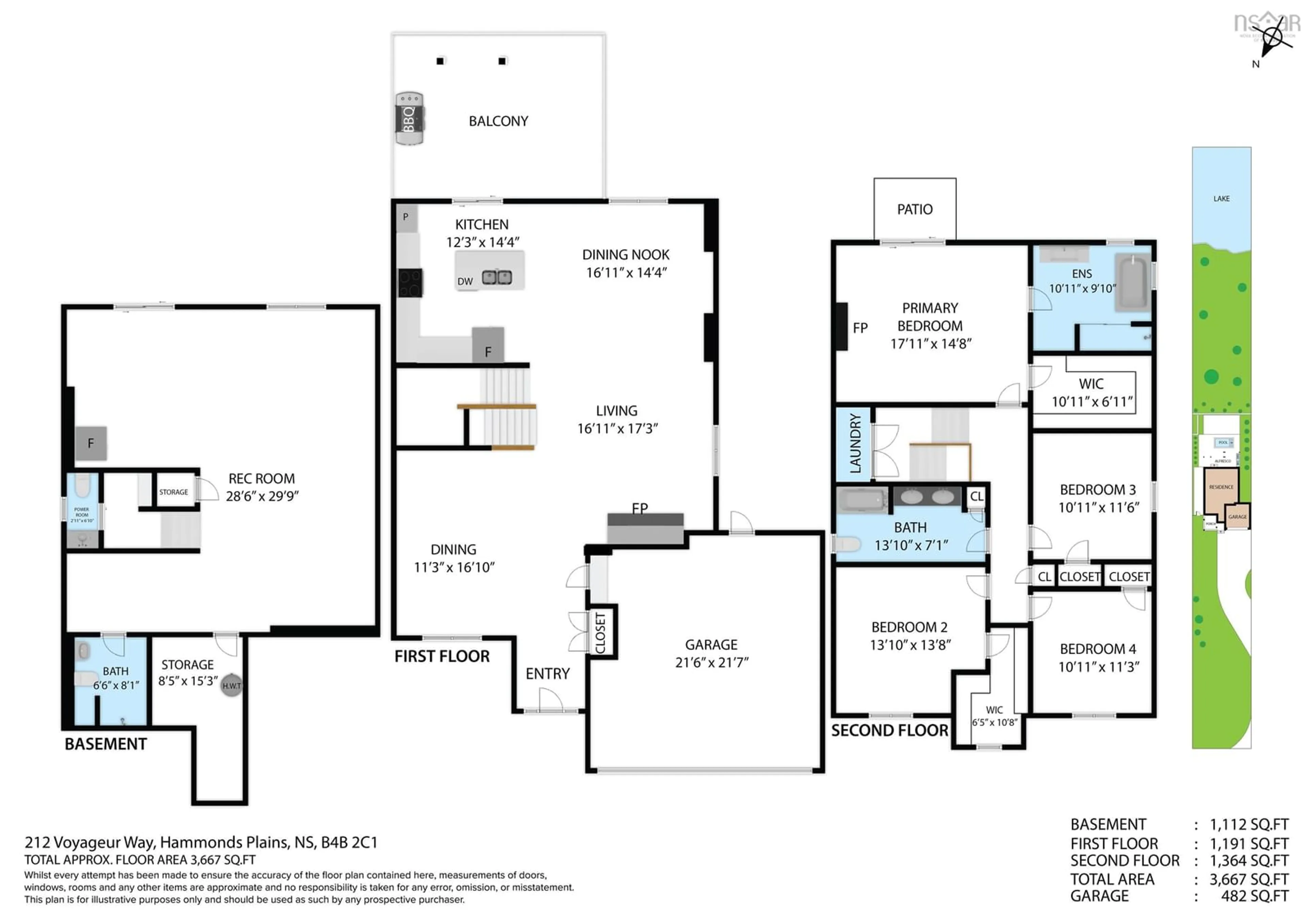 Floor plan for 212 Voyageur Way, Hammonds Plains Nova Scotia B4B 2C1