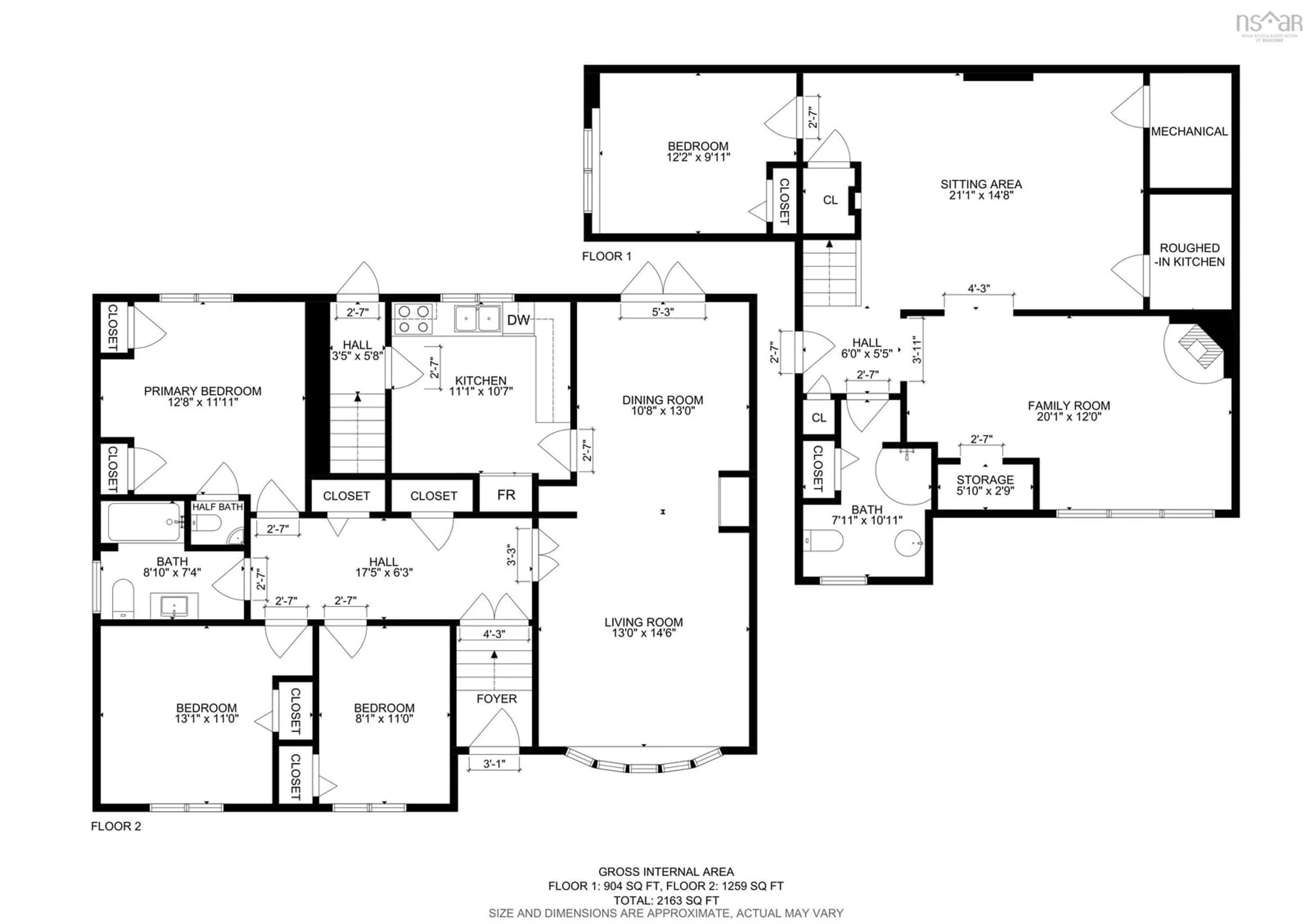 Floor plan for 47 Kingston Cres, Dartmouth Nova Scotia B3A 2L9
