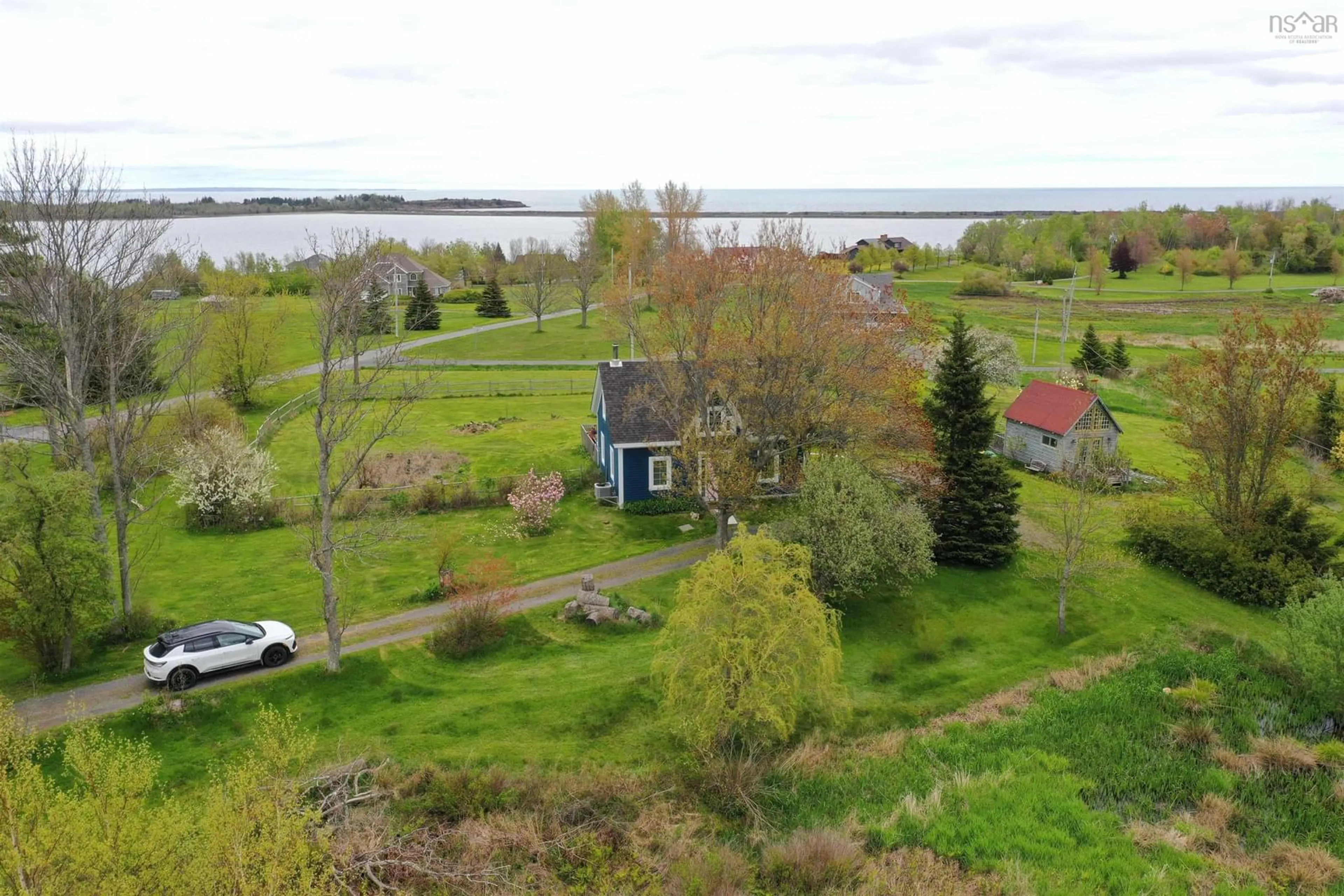 A pic from outside/outdoor area/front of a property/back of a property/a pic from drone, water/lake/river/ocean view for 72 Sea Oats Dr, Kings Head Nova Scotia B2H 5C4