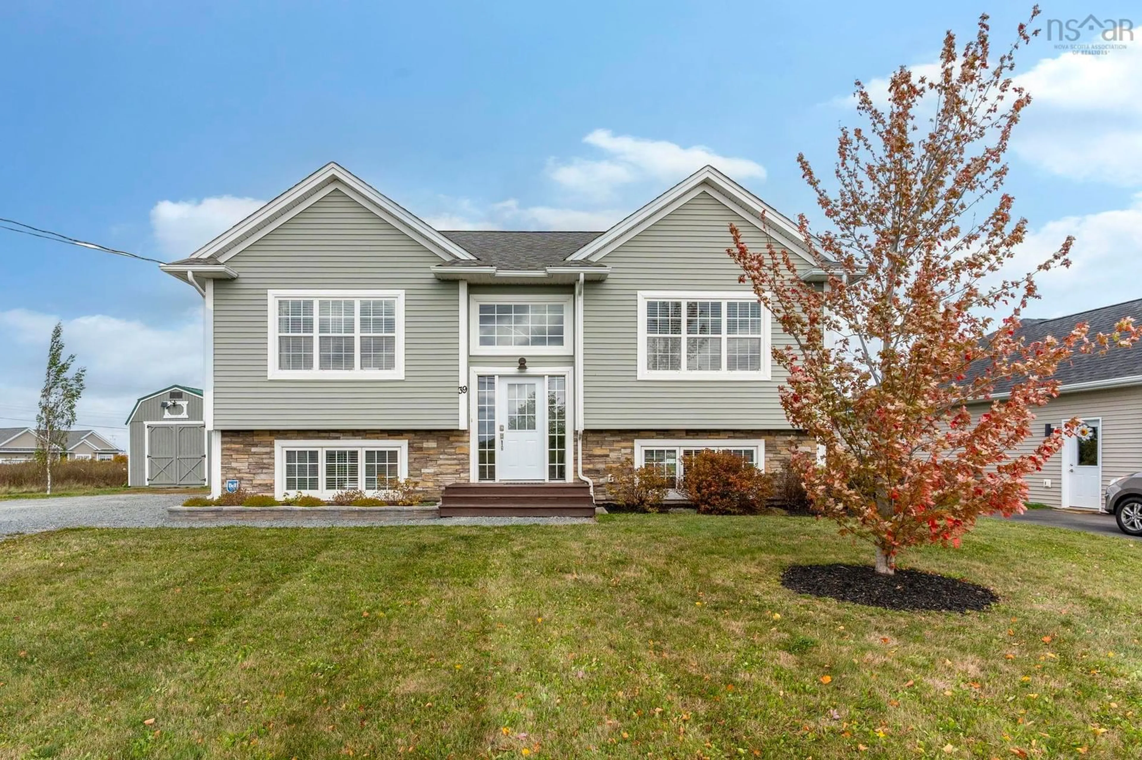 Home with vinyl exterior material, street for 39 Ridge Ave, Stewiacke Nova Scotia B0N 2J0
