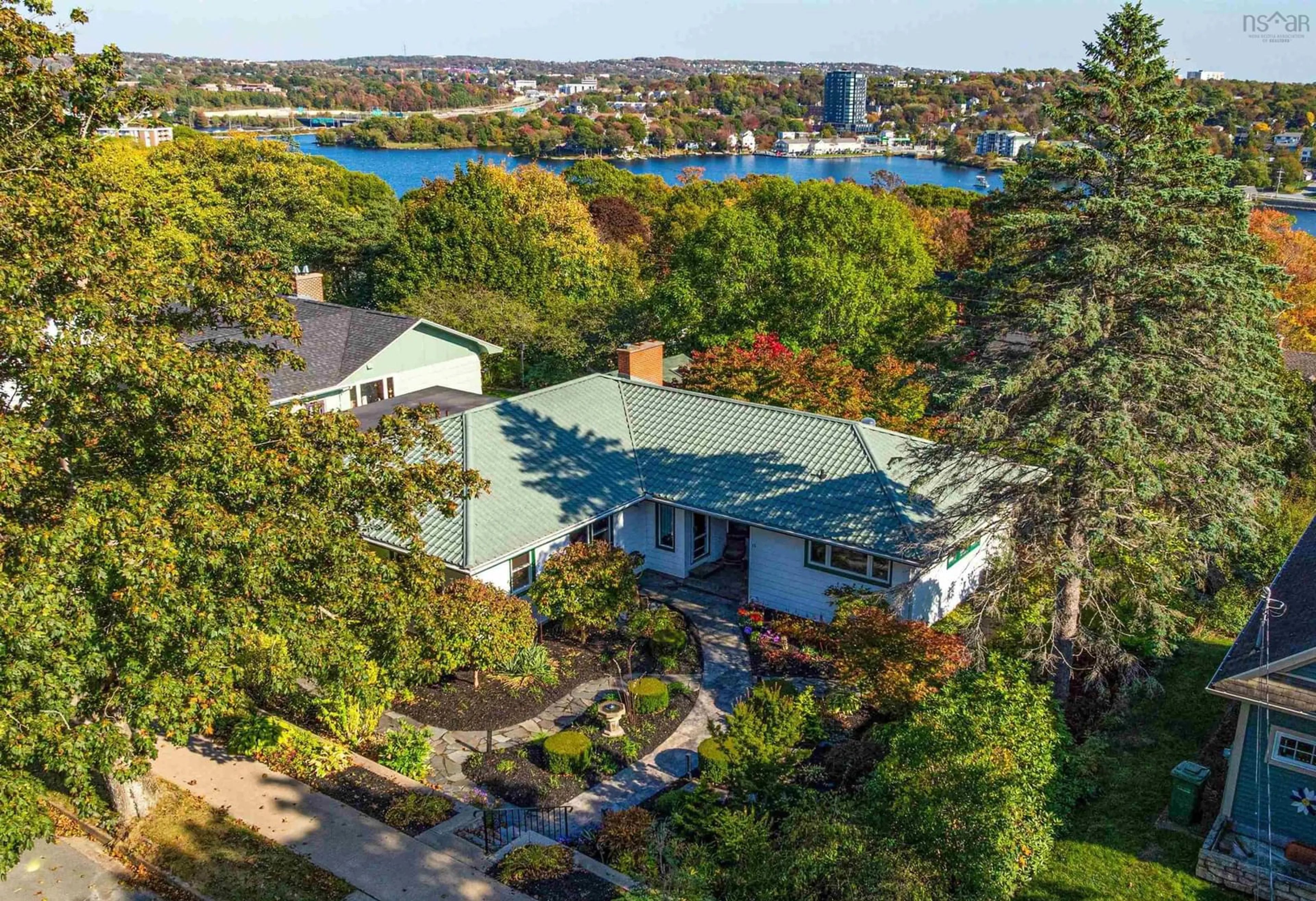 A pic from outside/outdoor area/front of a property/back of a property/a pic from drone, water/lake/river/ocean view for 15 Lakeview Ave, Dartmouth Nova Scotia B3A 3S8