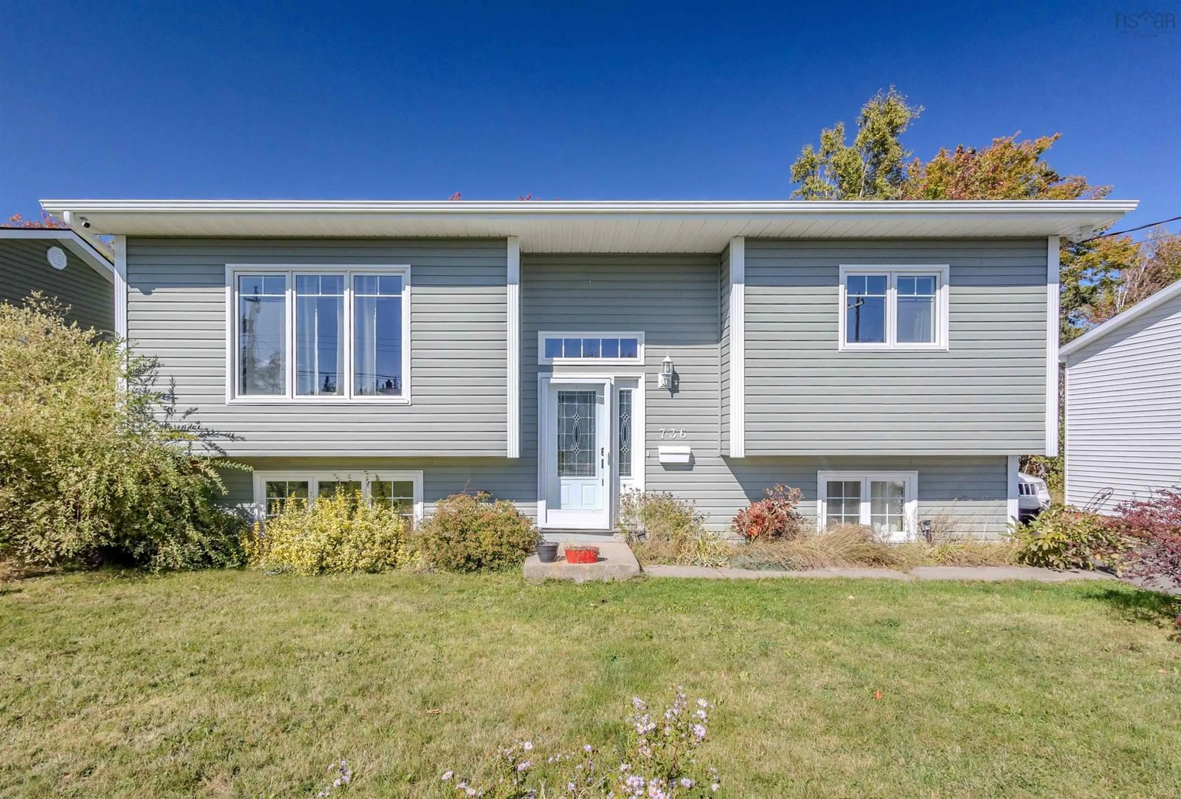 Home with vinyl exterior material, street for 736 Cottage Rd, Sydney Nova Scotia B1P 6S6