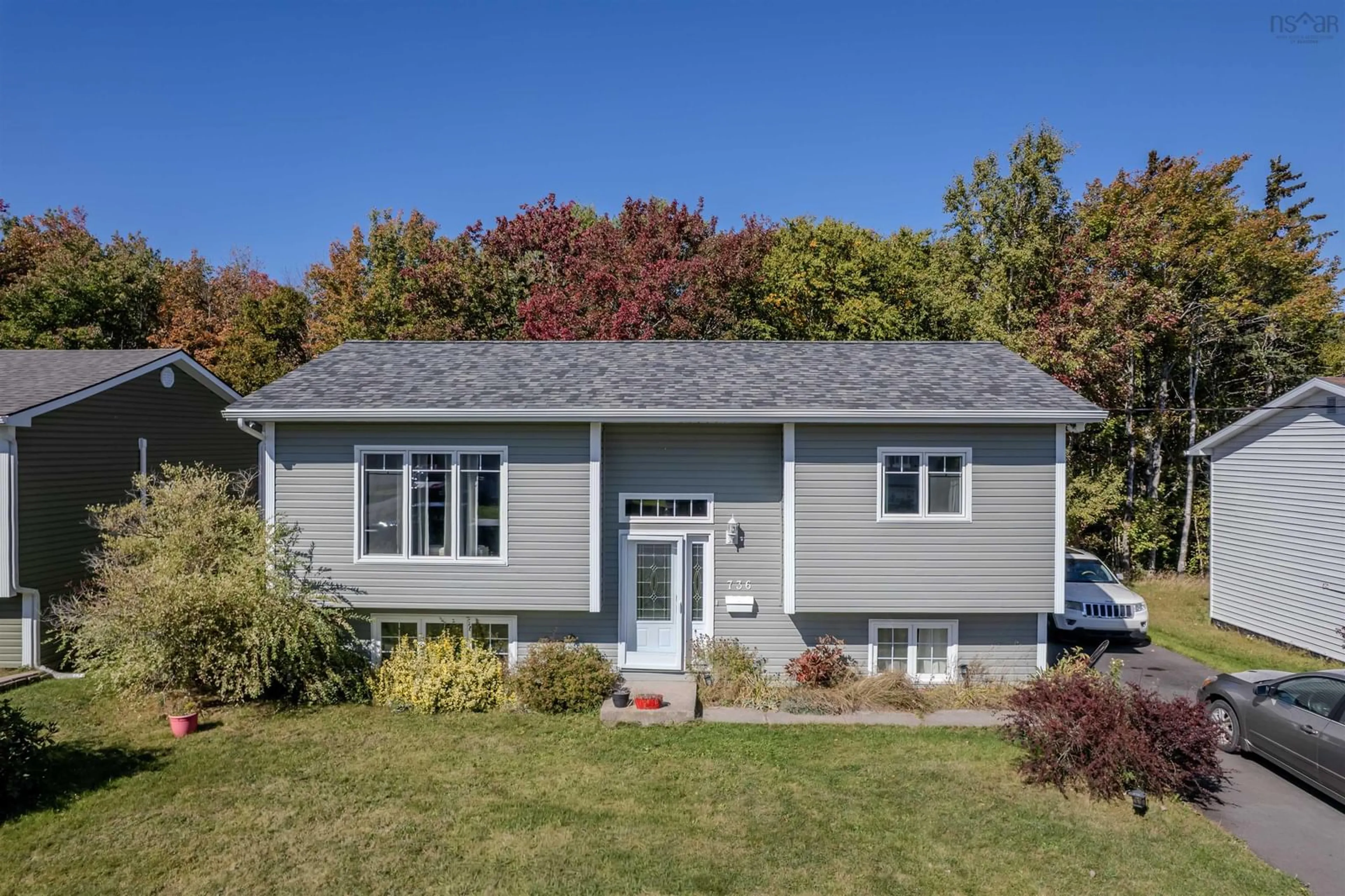 Home with vinyl exterior material, street for 736 Cottage Rd, Sydney Nova Scotia B1P 6S6