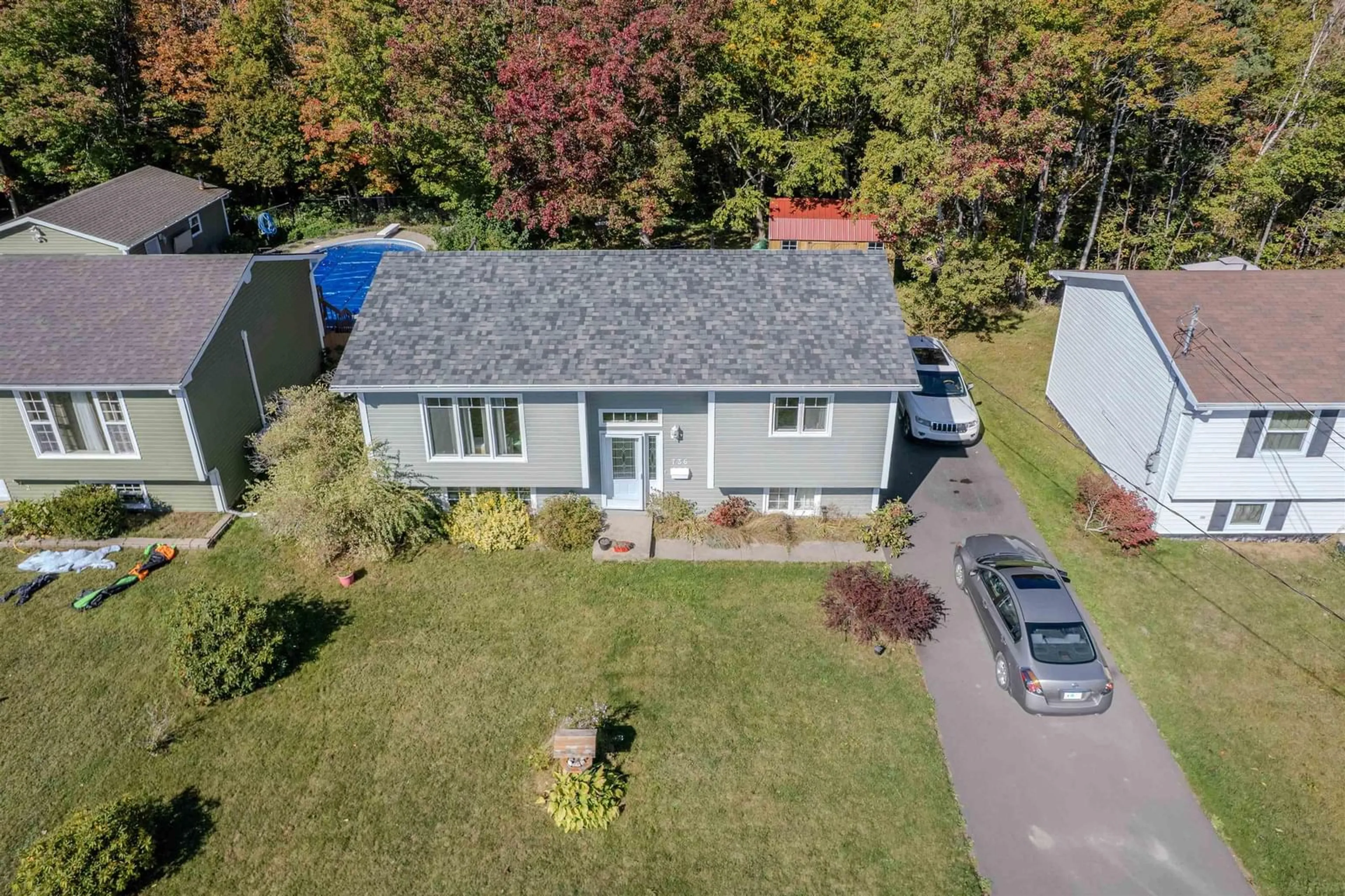 A pic from outside/outdoor area/front of a property/back of a property/a pic from drone, street for 736 Cottage Rd, Sydney Nova Scotia B1P 6S6