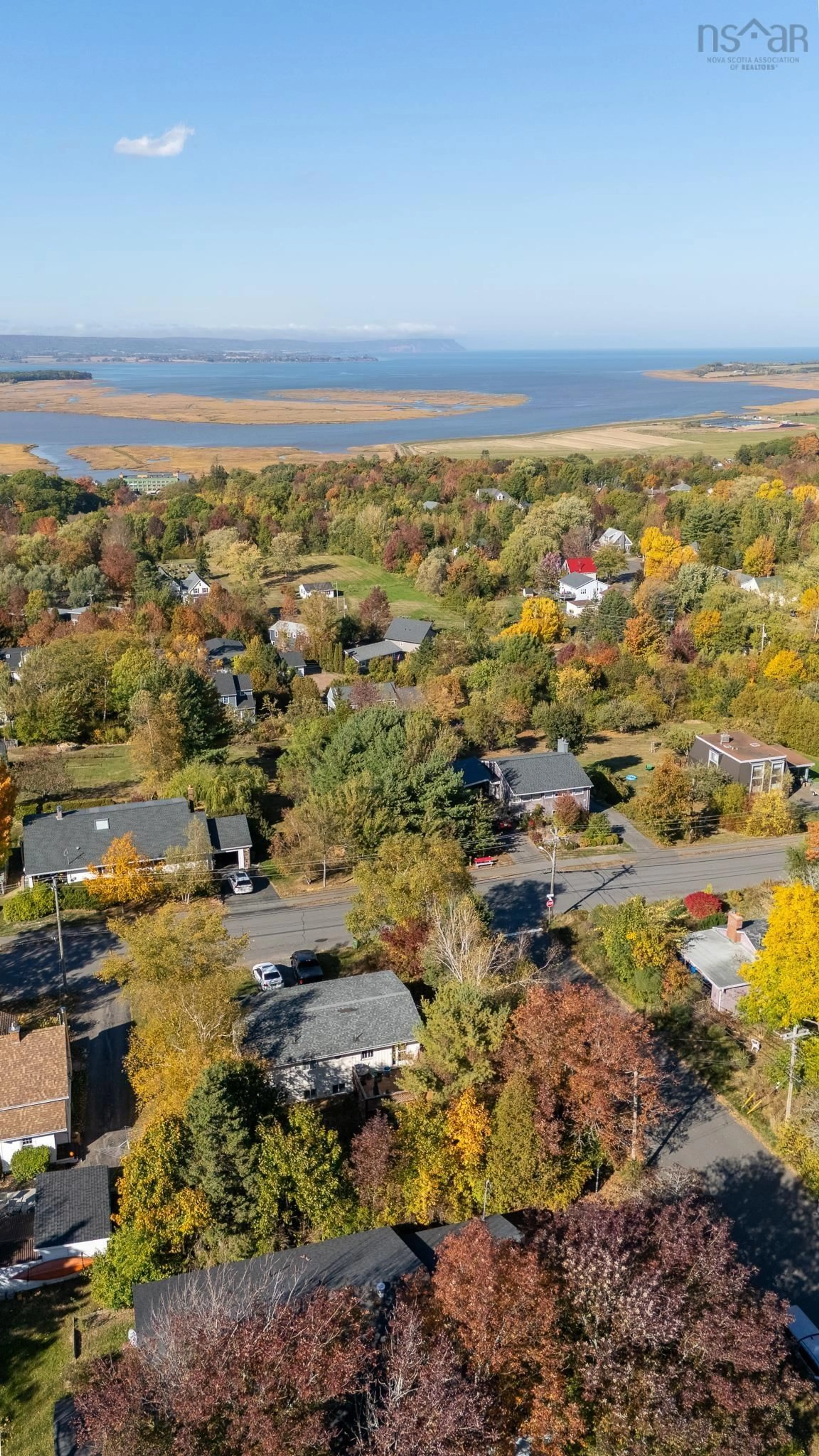 A pic from outside/outdoor area/front of a property/back of a property/a pic from drone, water/lake/river/ocean view for 2 Riverview Ave, Wolfville Nova Scotia B4P 2B5