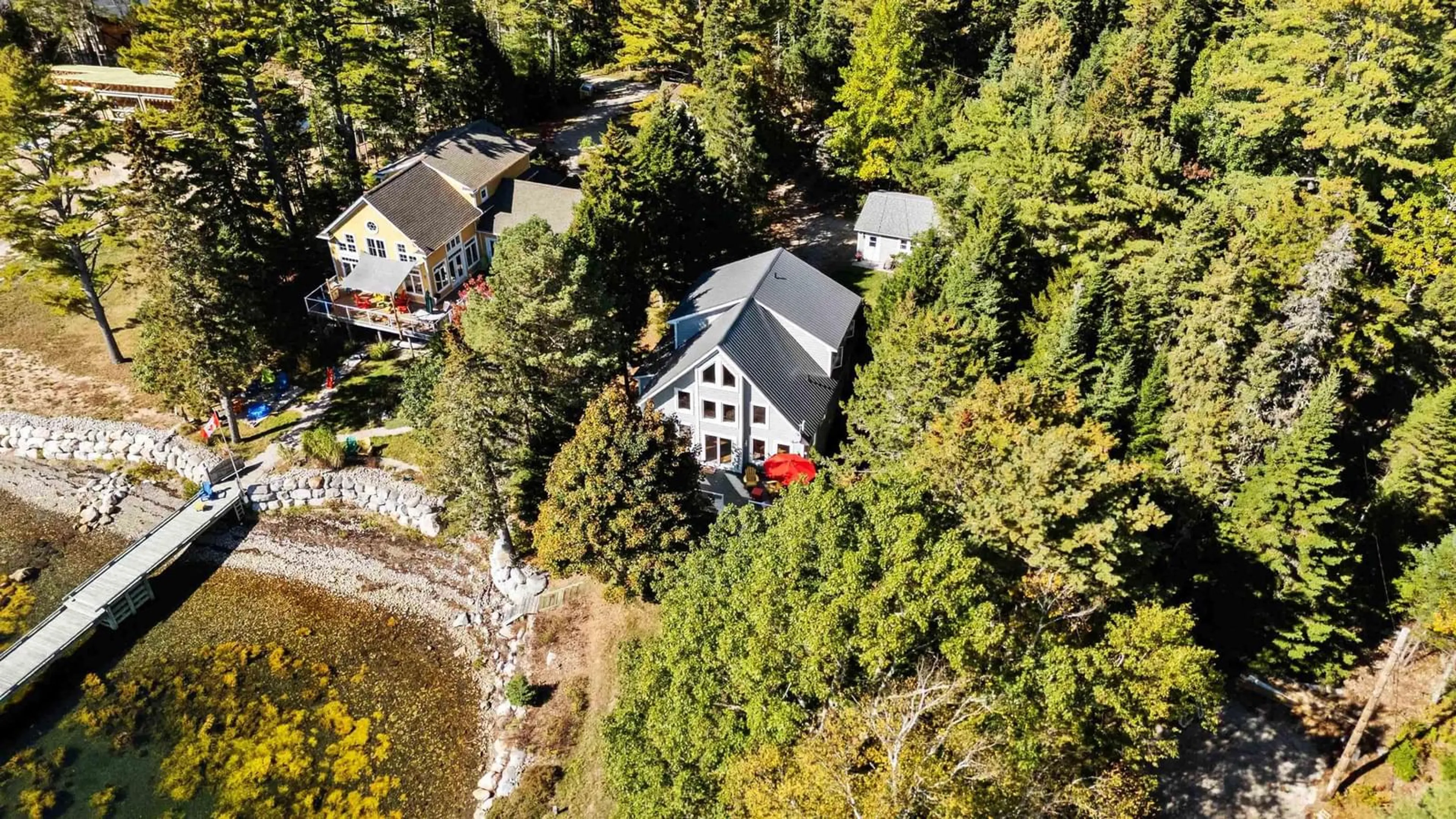 A pic from outside/outdoor area/front of a property/back of a property/a pic from drone, street for 135 Borgalds Shore Dr, Chester Basin Nova Scotia B0J 1K0