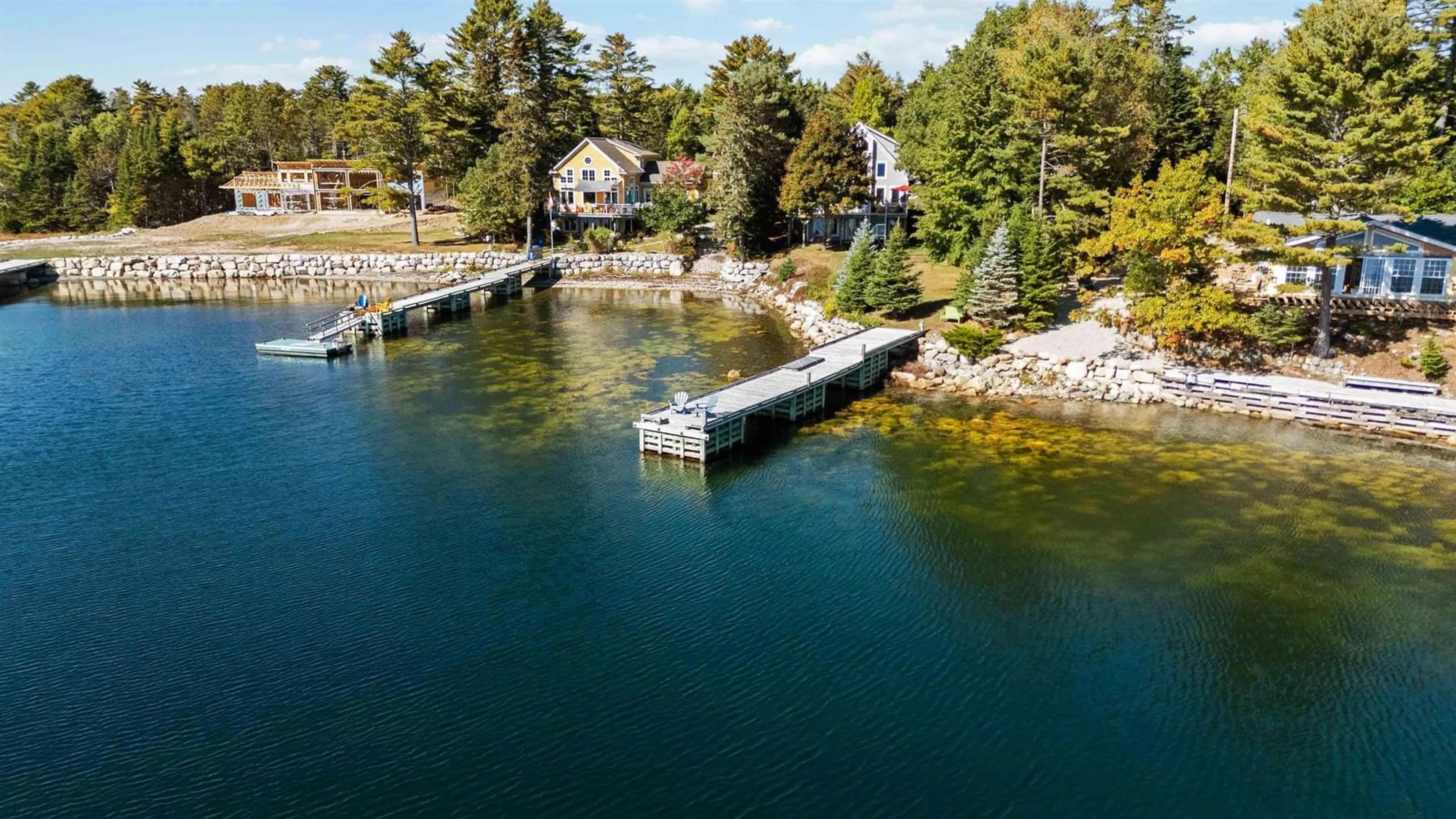 A pic from outside/outdoor area/front of a property/back of a property/a pic from drone, water/lake/river/ocean view for 135 Borgalds Shore Dr, Chester Basin Nova Scotia B0J 1K0