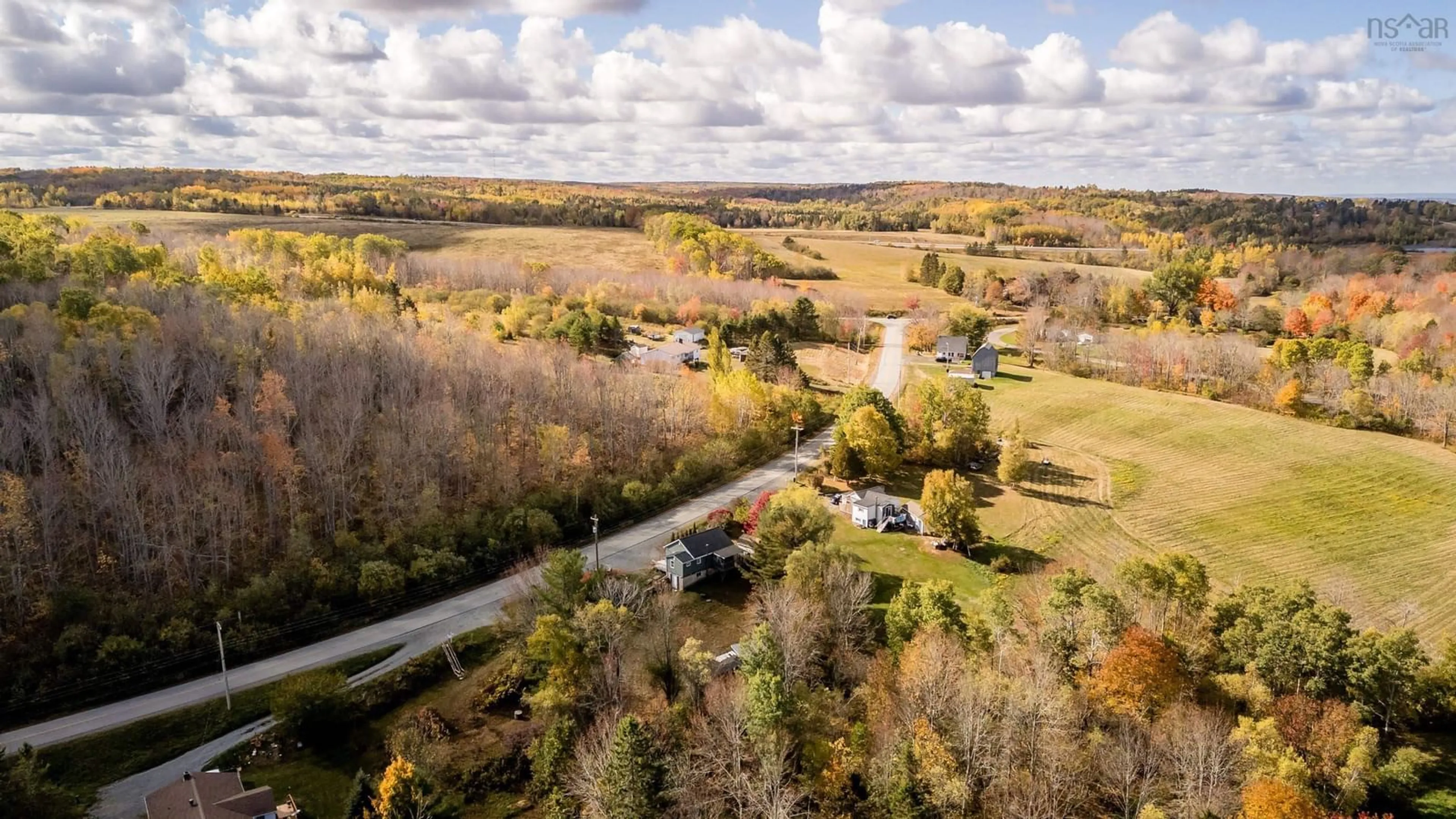 A pic from outside/outdoor area/front of a property/back of a property/a pic from drone, forest/trees view for 980 Lockhartville Rd, Lockhartville Nova Scotia B0P 1P0