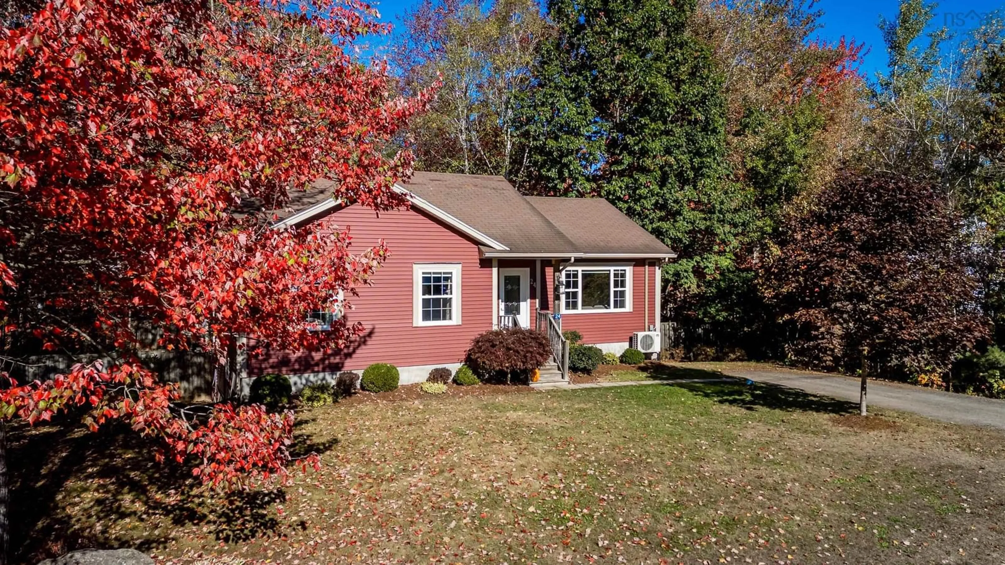 Home with vinyl exterior material, street for 24 Gravenstein Dr, Berwick Nova Scotia B0P 1E0