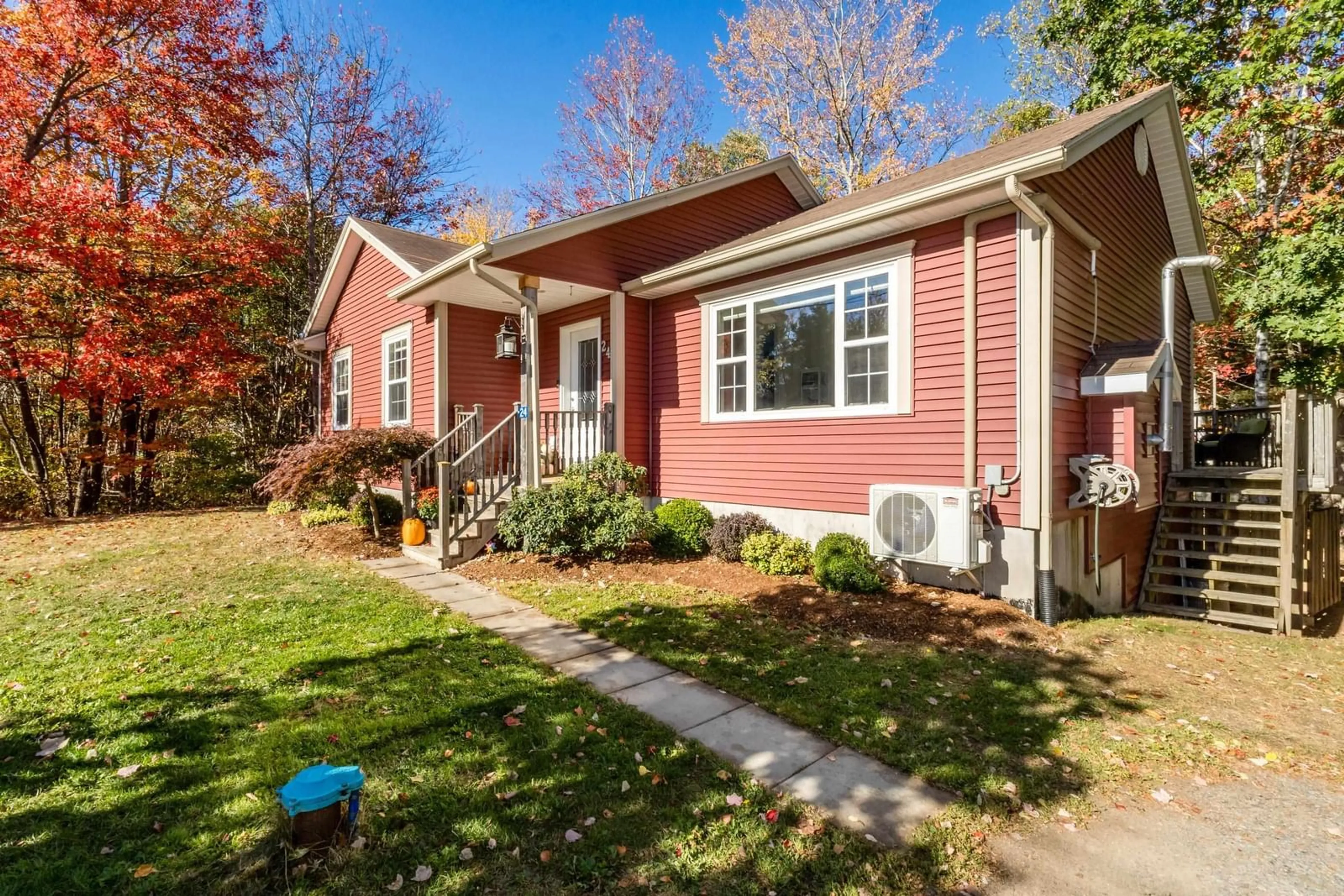 Home with vinyl exterior material, street for 24 Gravenstein Dr, Berwick Nova Scotia B0P 1E0