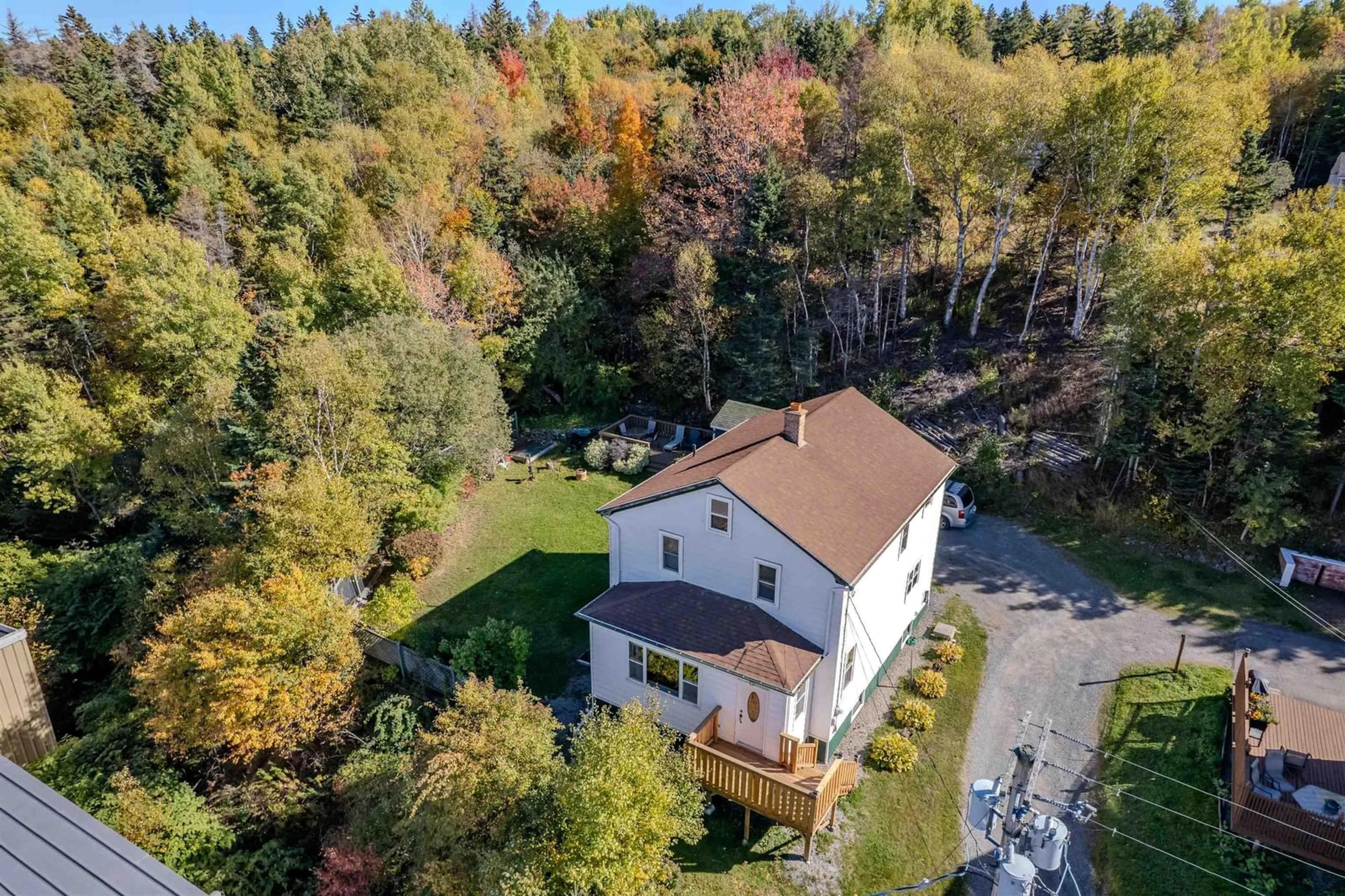A pic from outside/outdoor area/front of a property/back of a property/a pic from drone, unknown for 15 Harriet St, Sydney River Nova Scotia B1S 1S5