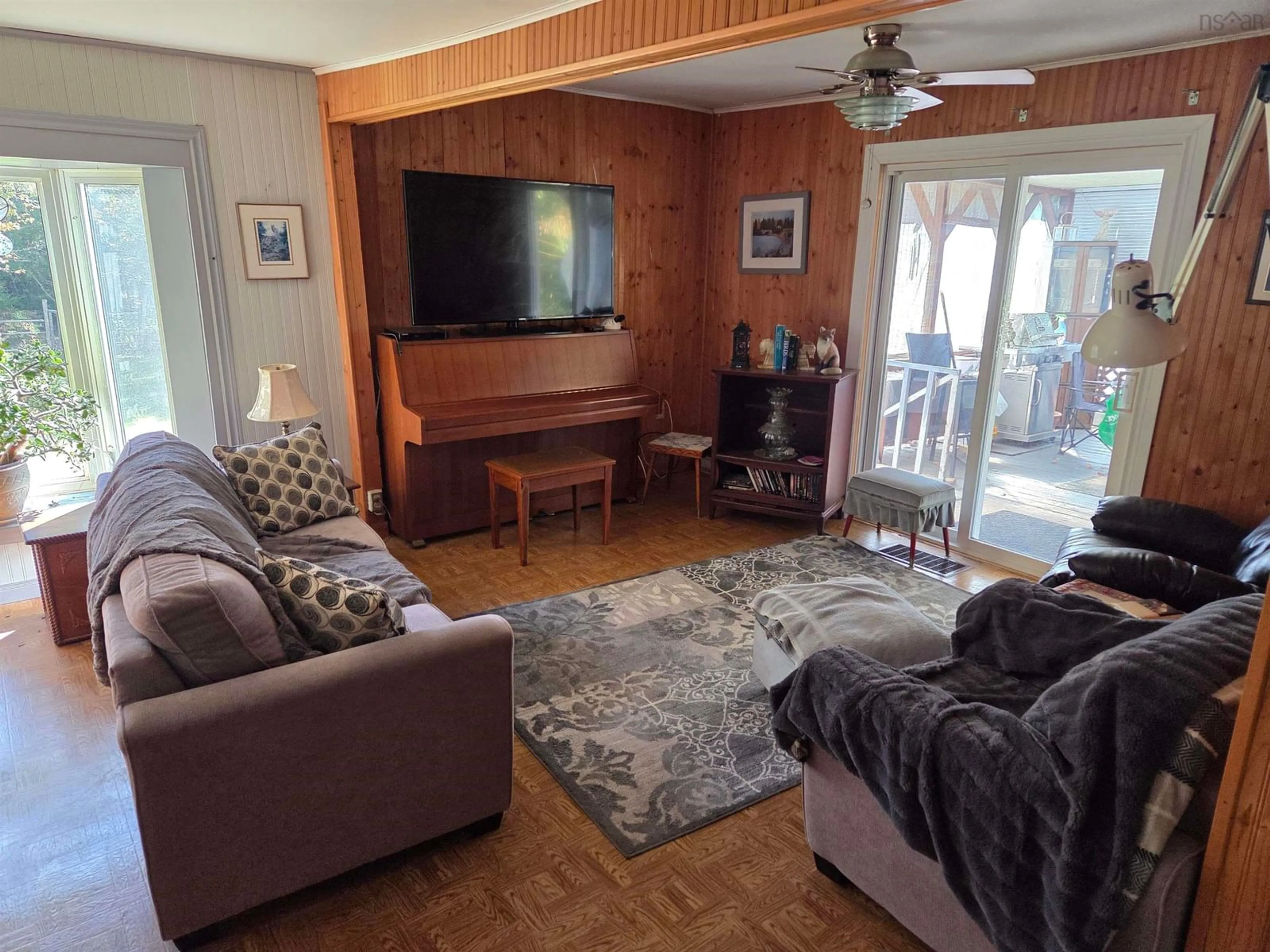 Living room with furniture, wood/laminate floor for 624 Salem Cross Rd, Macphees Corner Nova Scotia B0N 2H0