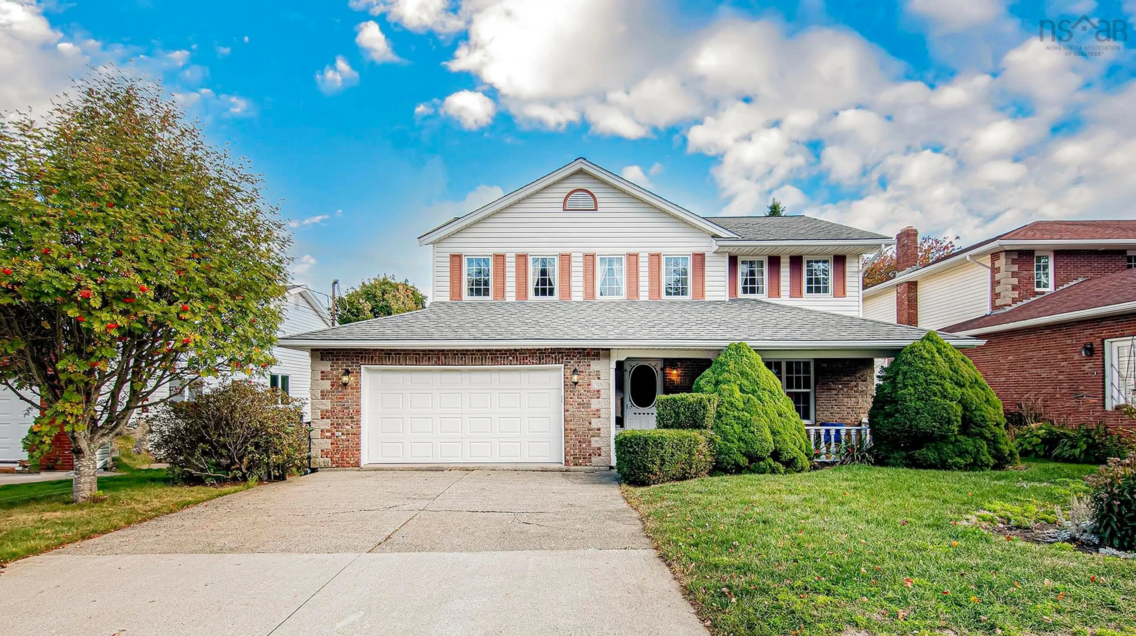 Home with brick exterior material, street for 16 Mountain Ash Crt, Dartmouth Nova Scotia B2Y 4J8