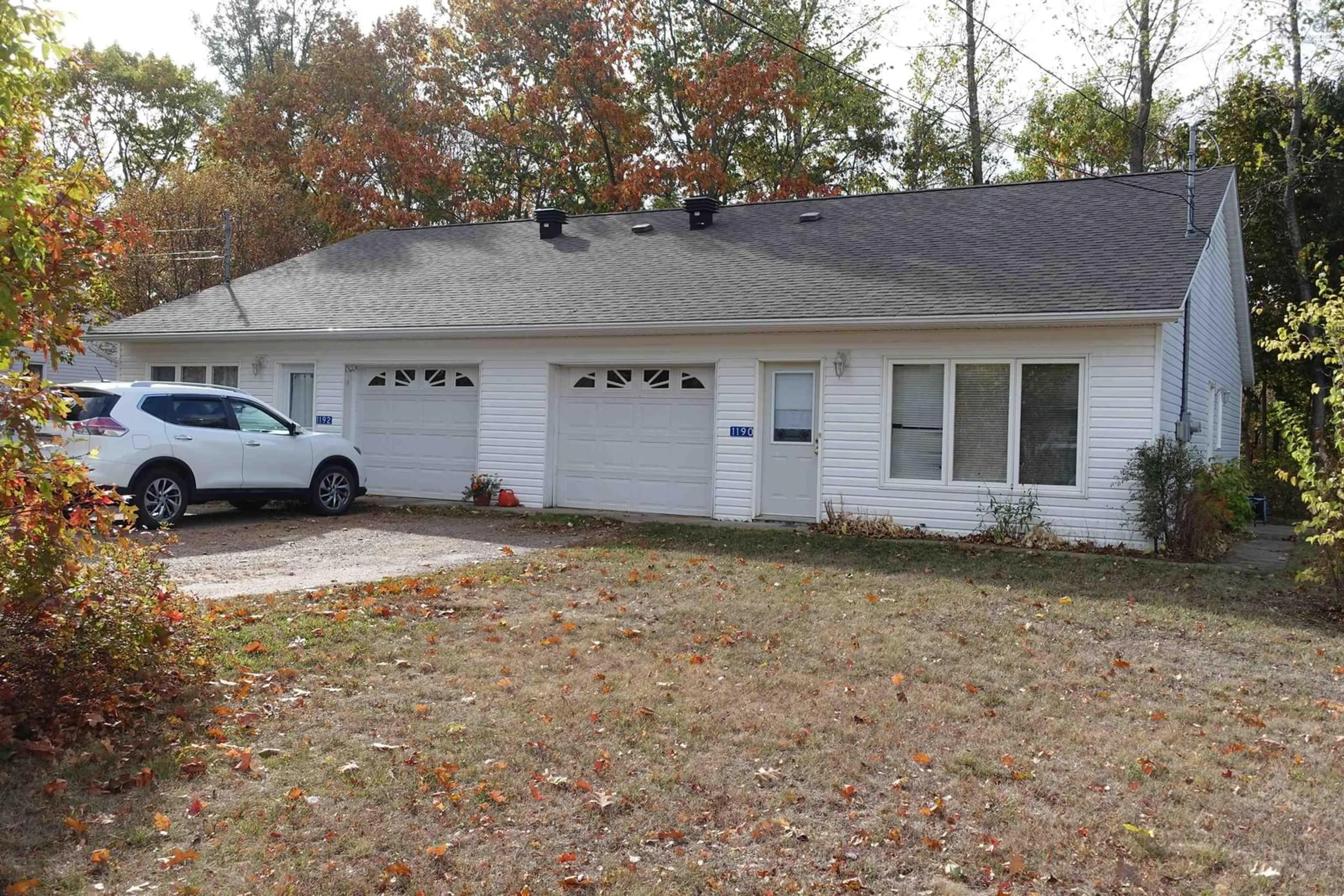 Home with vinyl exterior material, street for 1190-1192 Maple St, Waterville Nova Scotia B0P 1V0