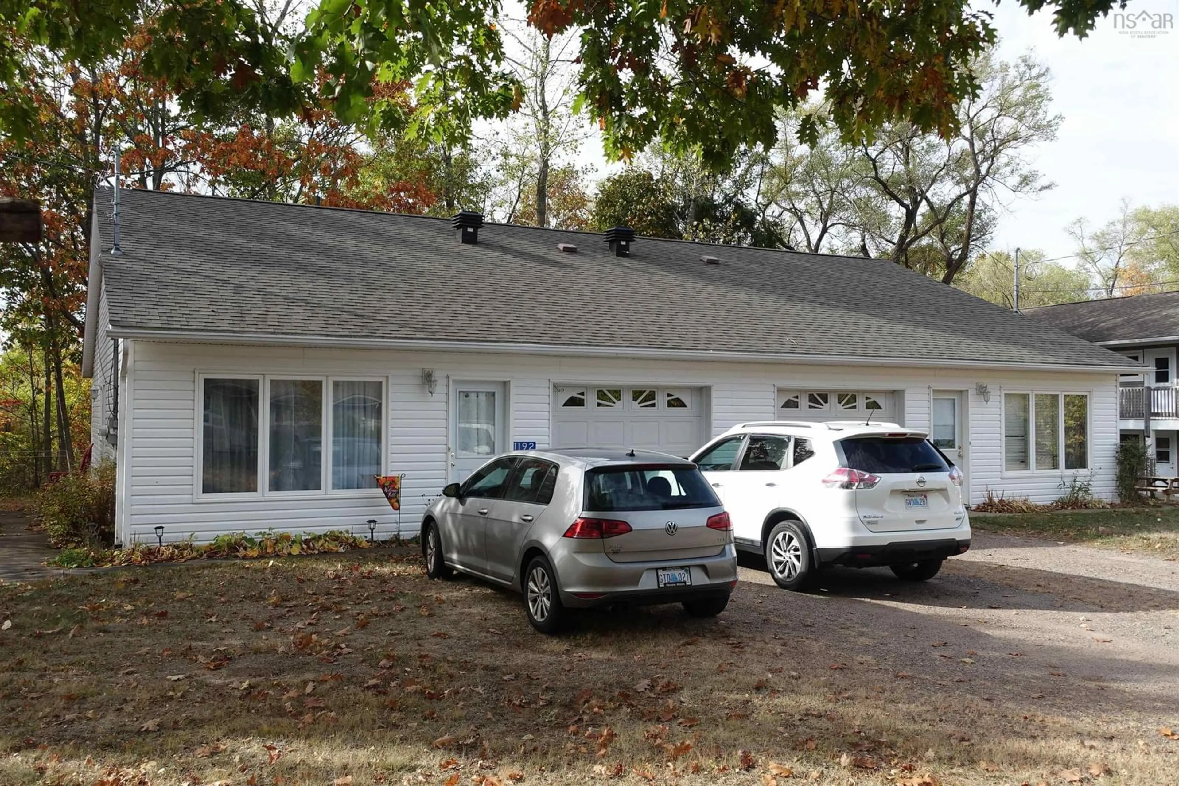 Home with vinyl exterior material, street for 1190-1192 Maple St, Waterville Nova Scotia B0P 1V0