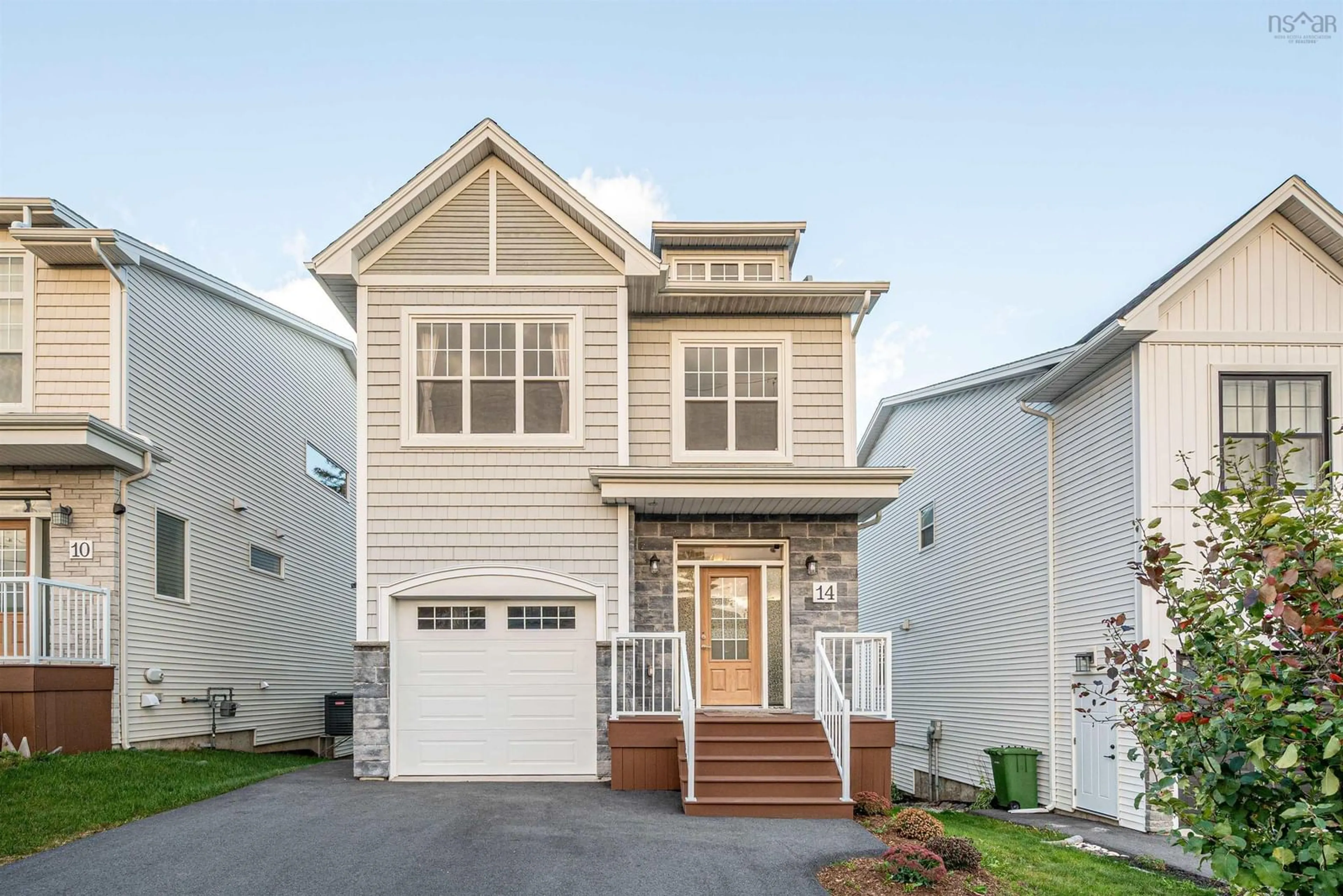 Home with vinyl exterior material, street for 14 Bristolton Ave, Bedford Nova Scotia B4B 1H6