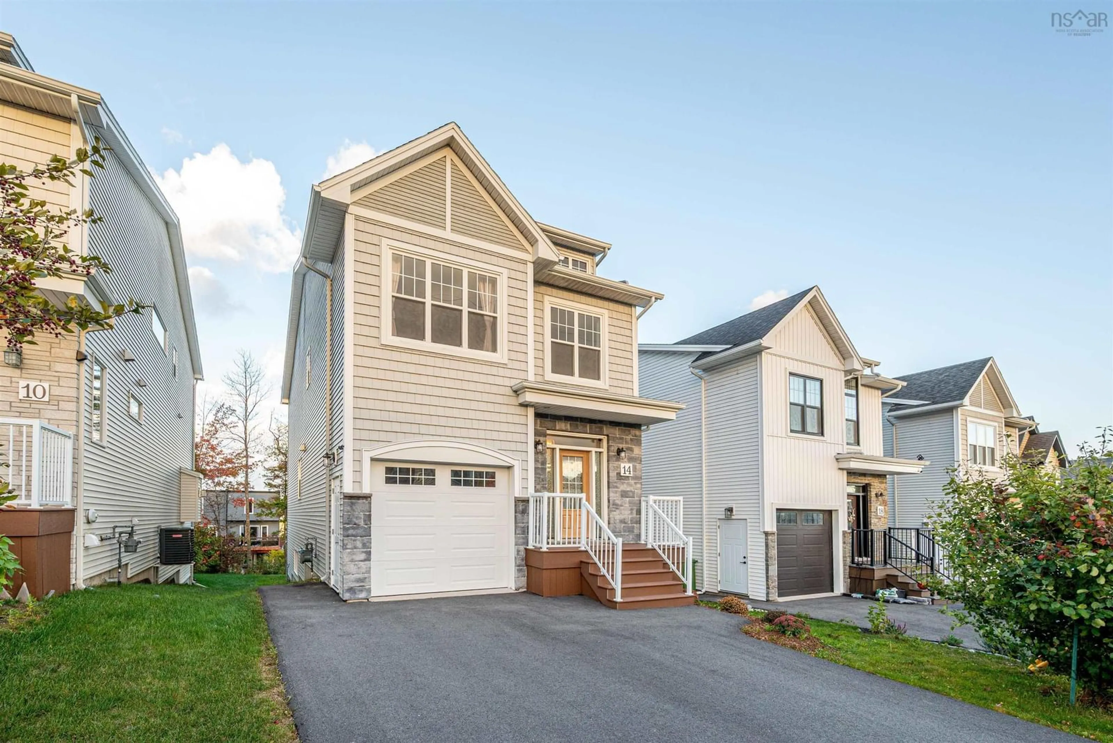 Home with vinyl exterior material, street for 14 Bristolton Ave, Bedford Nova Scotia B4B 1H6