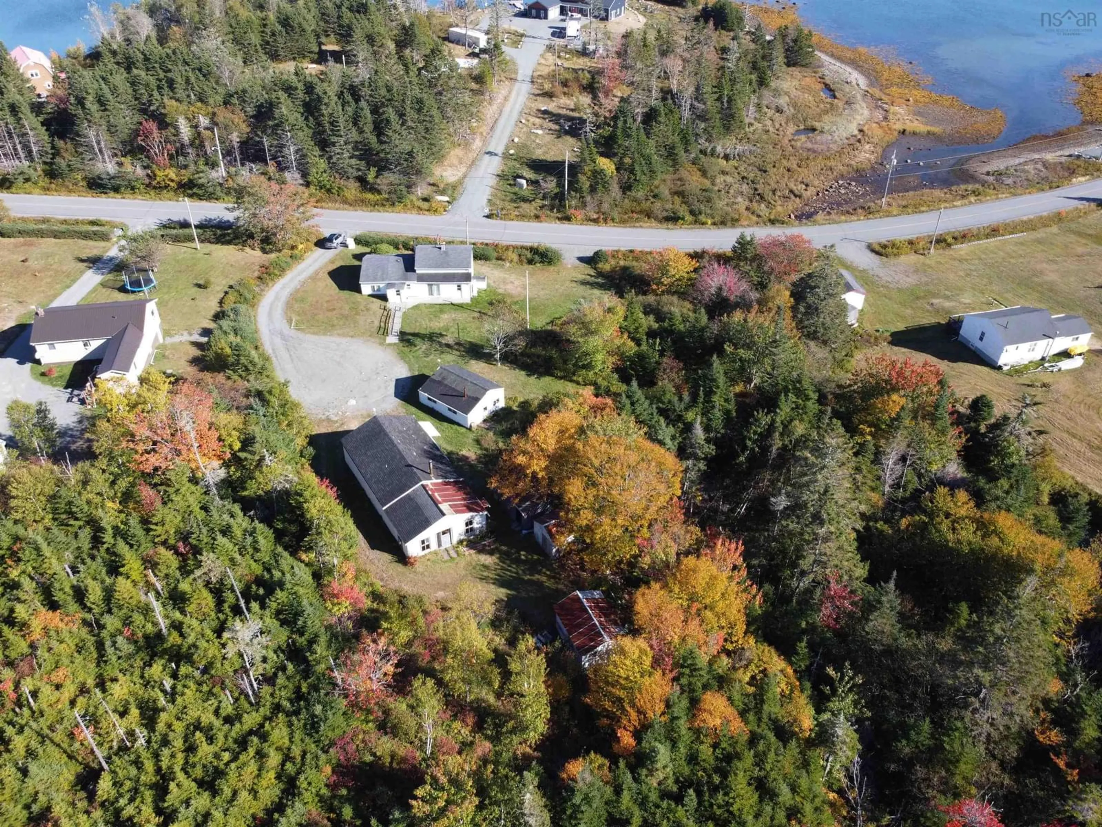 A pic from outside/outdoor area/front of a property/back of a property/a pic from drone, water/lake/river/ocean view for 46 Beaver Harbour Rd, Beaver Harbour Nova Scotia B0J 2R0
