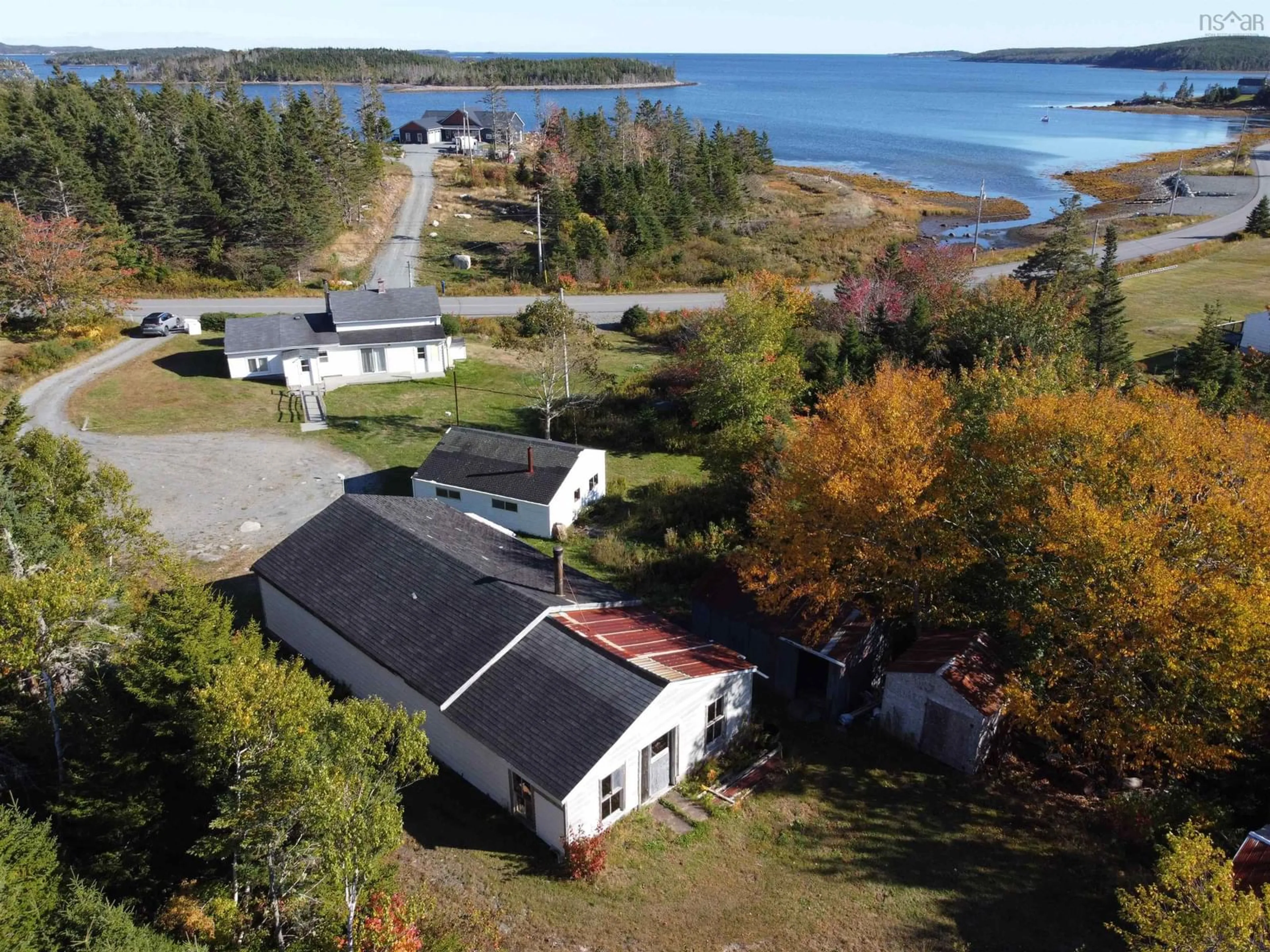 A pic from outside/outdoor area/front of a property/back of a property/a pic from drone, water/lake/river/ocean view for 46 Beaver Harbour Rd, Beaver Harbour Nova Scotia B0J 2R0