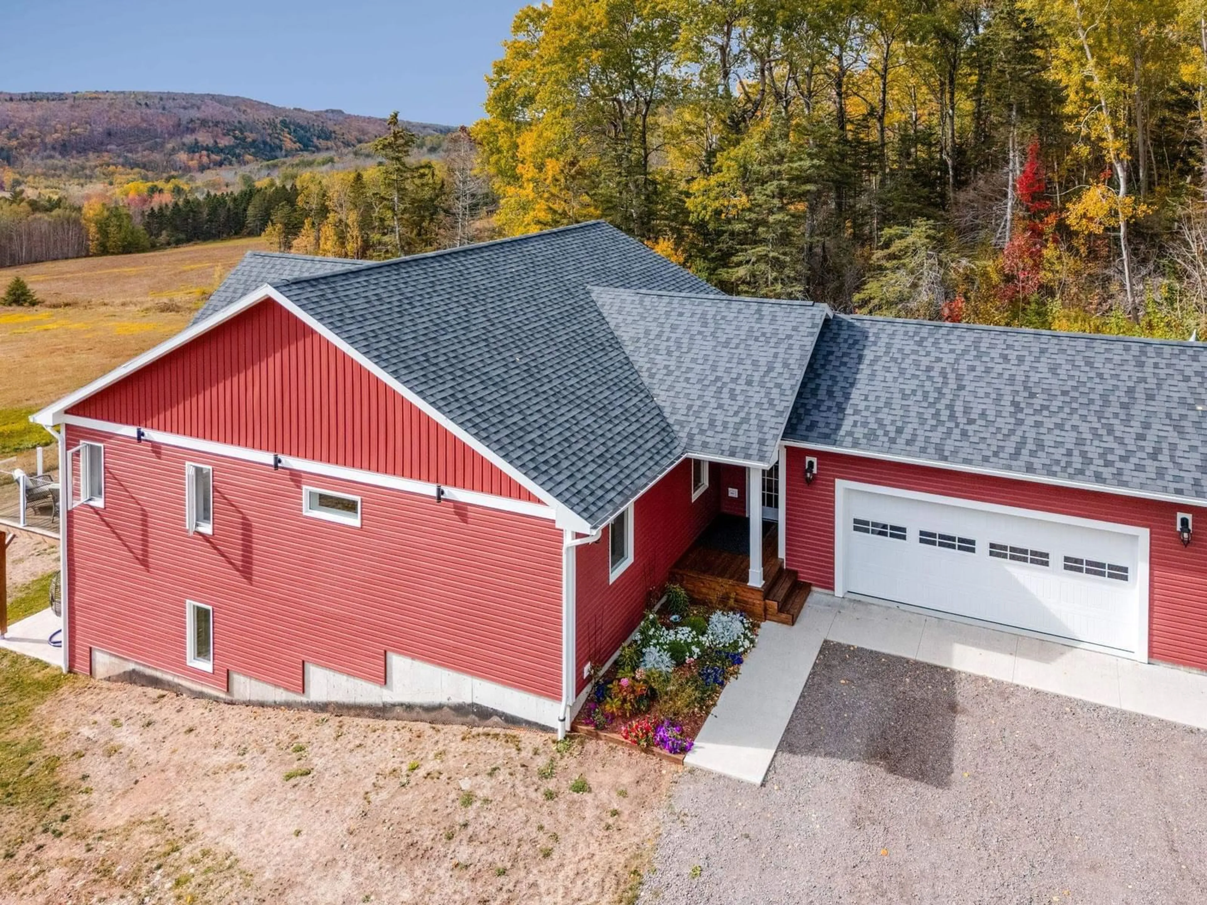 A pic from outside/outdoor area/front of a property/back of a property/a pic from drone, mountain view for 353 Ben Phinney Rd, Melvern Square Nova Scotia B0P 1W0
