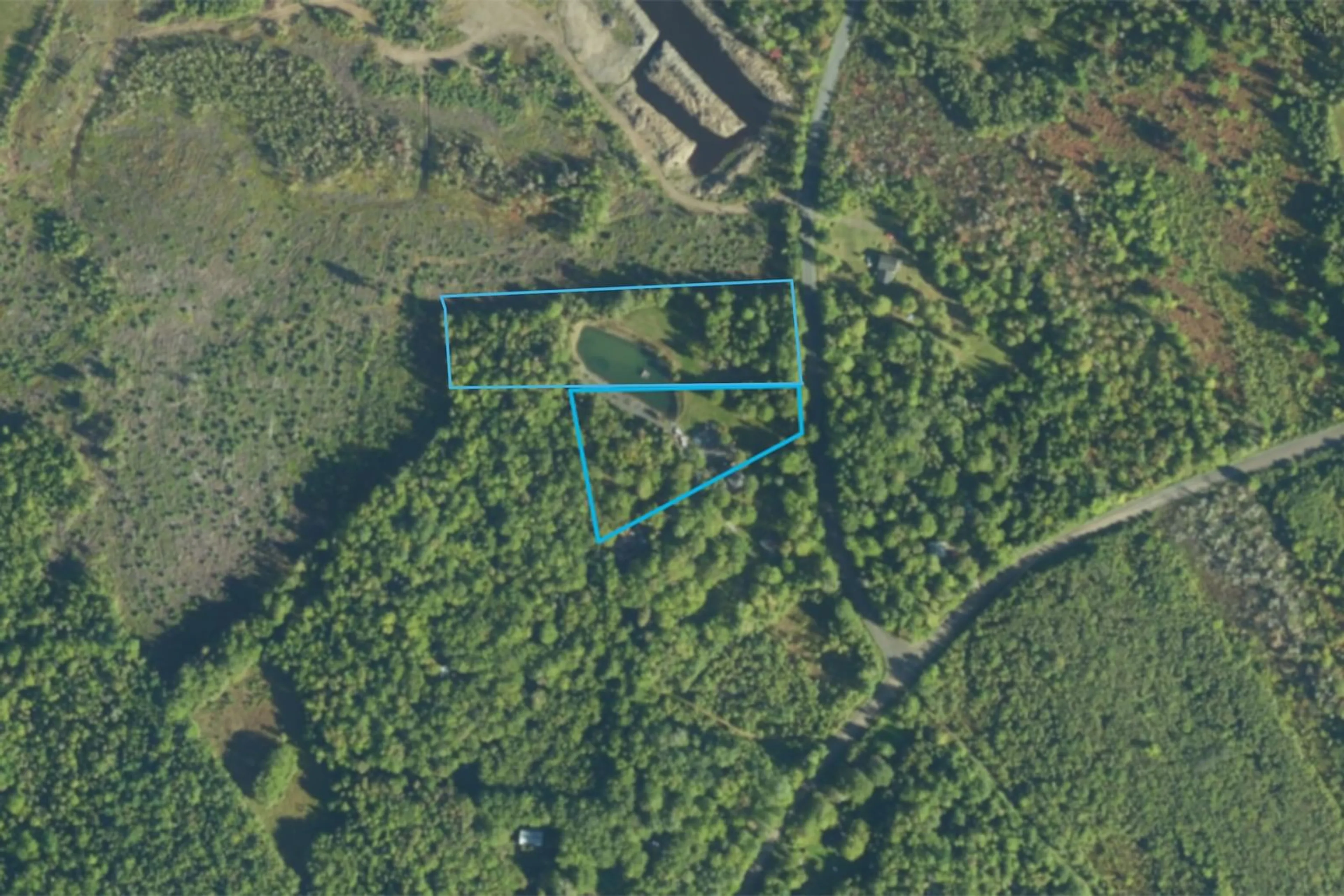 A pic from outside/outdoor area/front of a property/back of a property/a pic from drone, forest/trees view for 7 Rhines Rd, East Gore Nova Scotia B2S 3C4