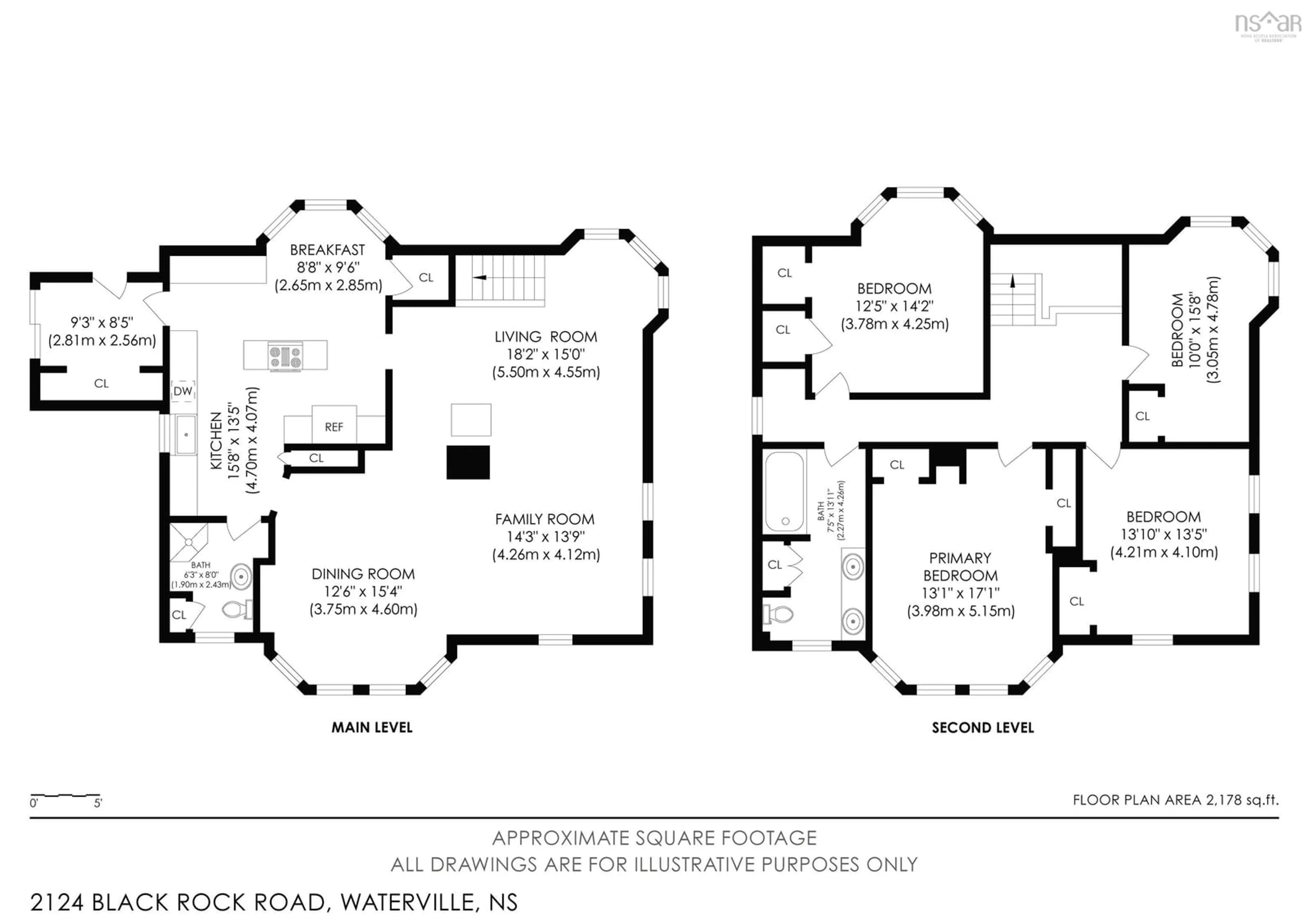 Floor plan for 2124 Black Rock Rd, Waterville Nova Scotia B0P 1V0