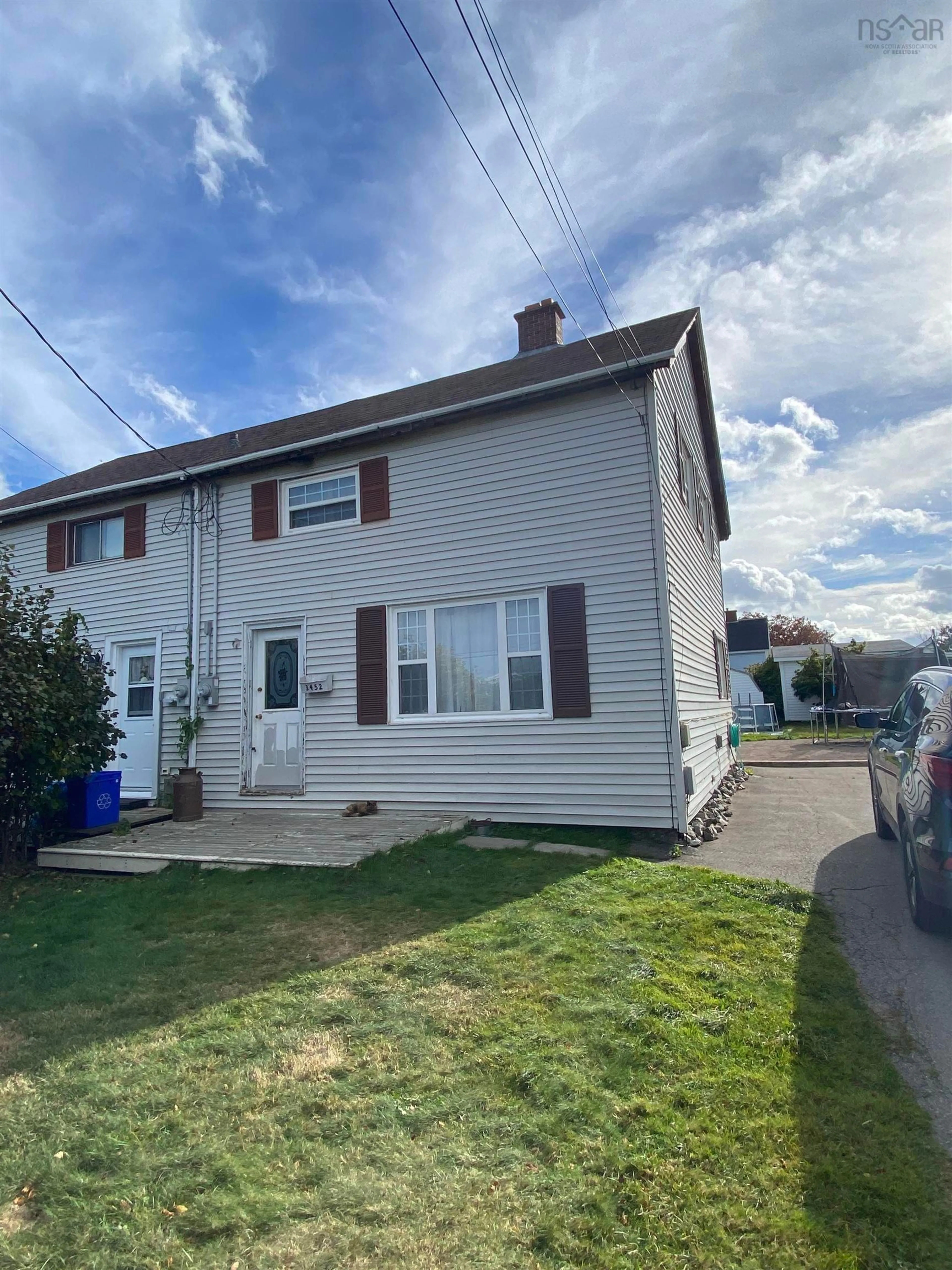 Home with vinyl exterior material, street for 3452 Wilson Ave, New Waterford Nova Scotia B1H 1W9